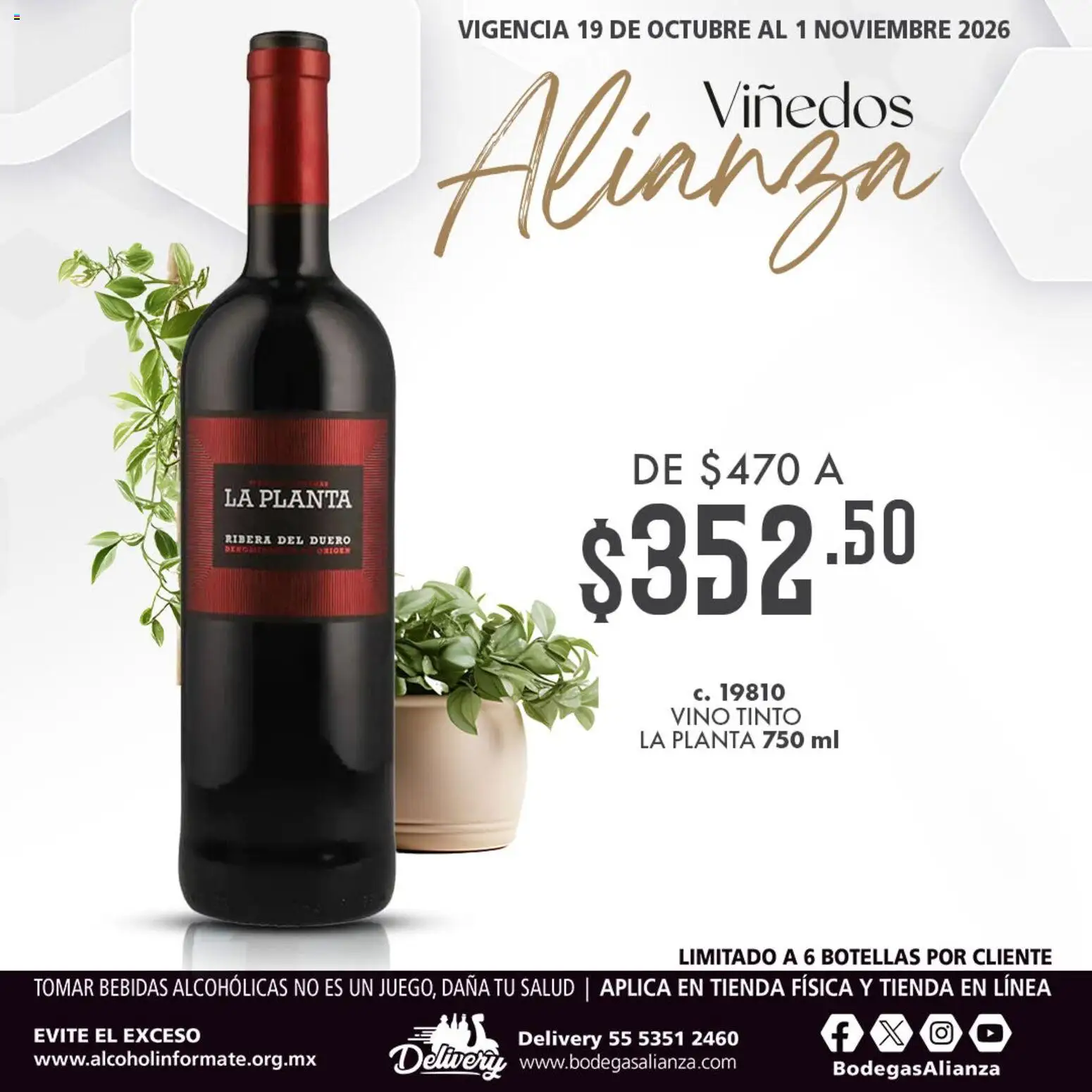 Nuevas ofertas de Bodegas Alianza válidas en toda la República Mexicana desde el 19/10/2026. ¡Encuentra las mejores ofertas en Bodegas Alianza catálogo Viñedos Alianza! | Página: 3