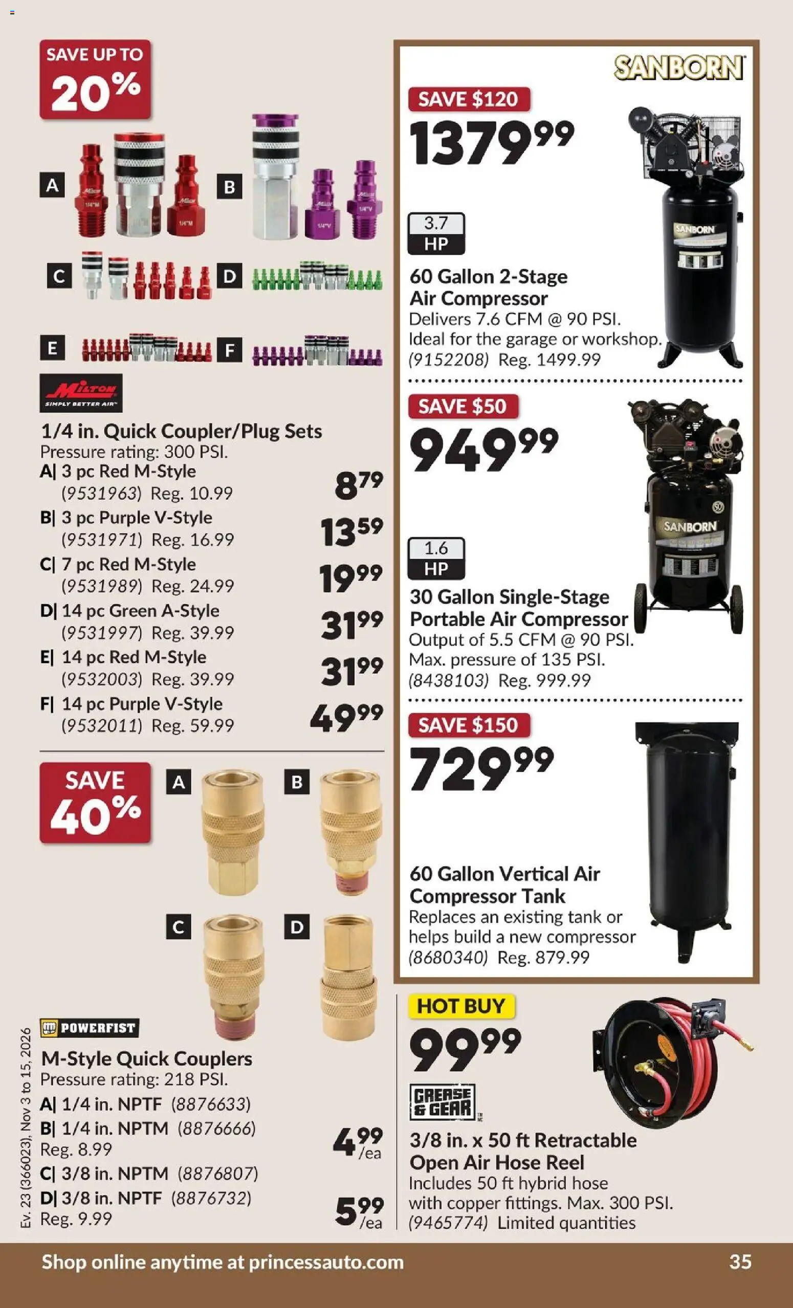 Princess Auto flyer valid from Nov 1, 2026 | Page: 43