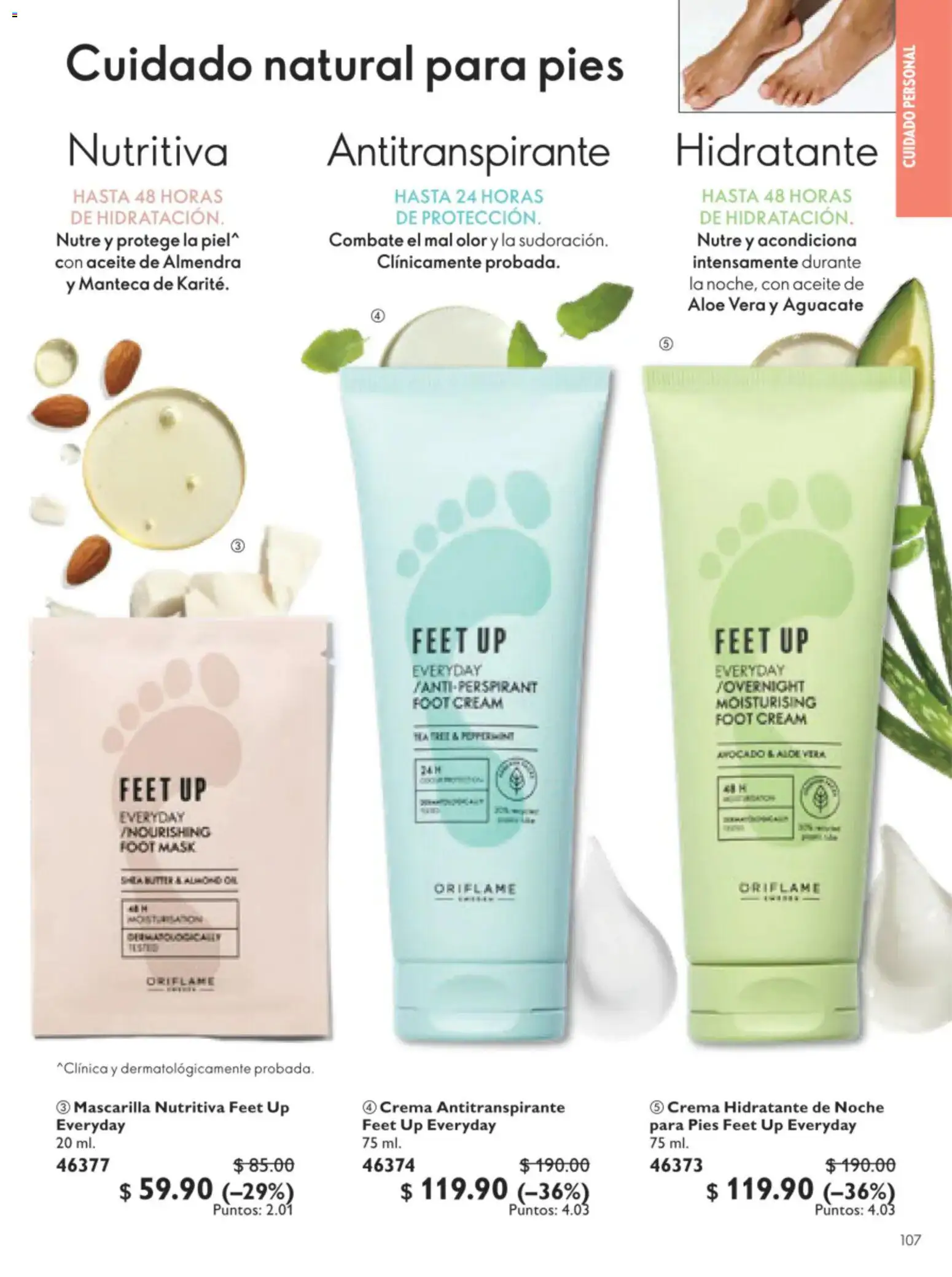 Nuevas ofertas de Oriflame válidas en toda la República Mexicana desde el 11/07/2026. ¡Encuentra las mejores ofertas en Oriflame campaña 10 2026! | Página: 107 | Productos: Antitranspirante, Aguacate, Almendra, Mascarilla