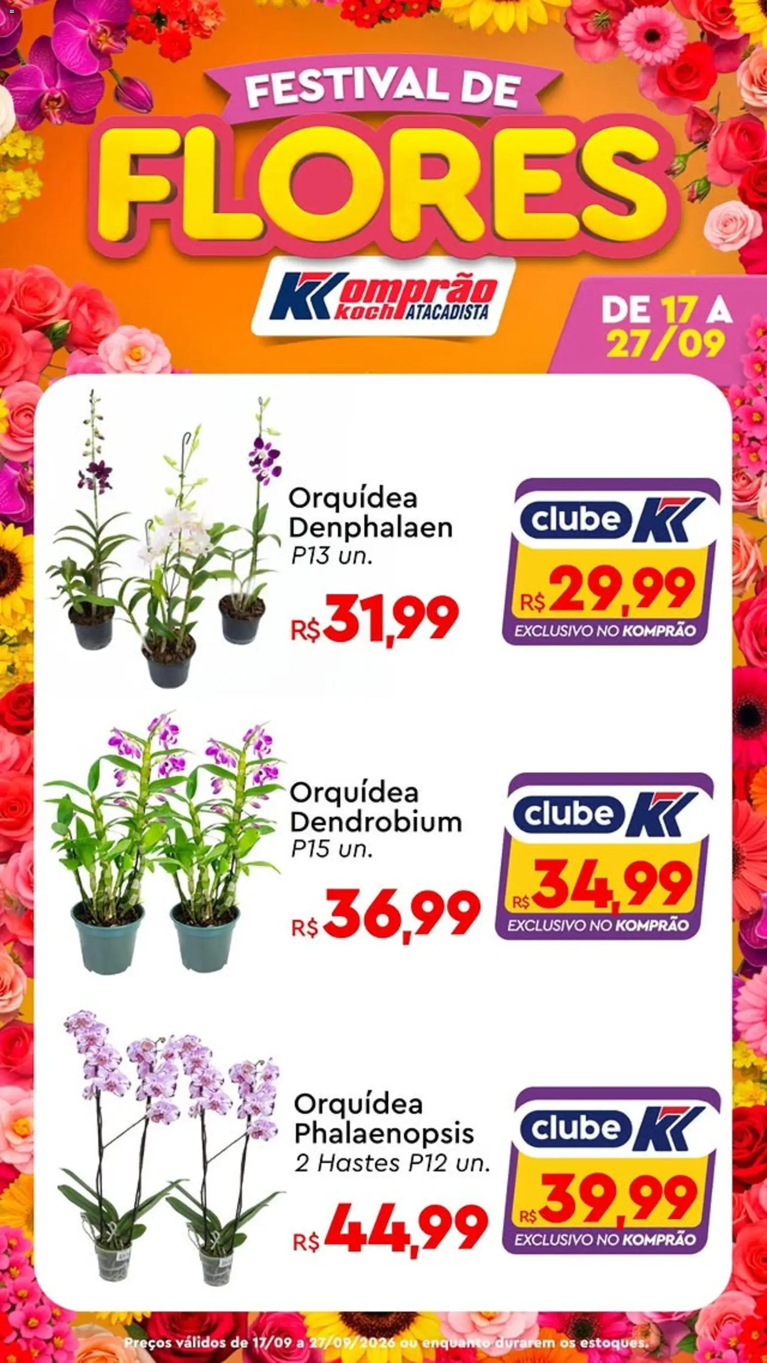 Komprao Atacadista Folheto - válido de 17/09/2026 | Página: 3 | Produtos: Denphalaen, Orquídea, Flores