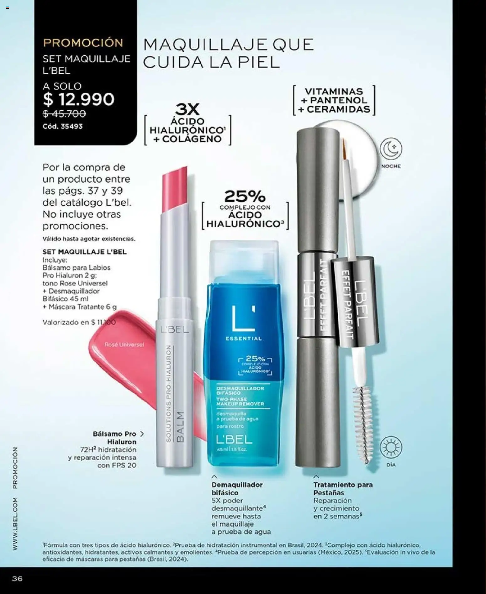 Catálogo L'Bel Campaña 12 │ válido desde el 07.07.2026 | Página: 36 | Productos: Bálsamo, Vitaminas, Maquillaje, Máscara