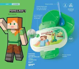 Vista previa de Contenedor rectangular decorado Minecraft, Plástico. (203993) 8 pts, nuevo folleto de la tienda, válido en México a partir del 08.05.2026 | Página: 186