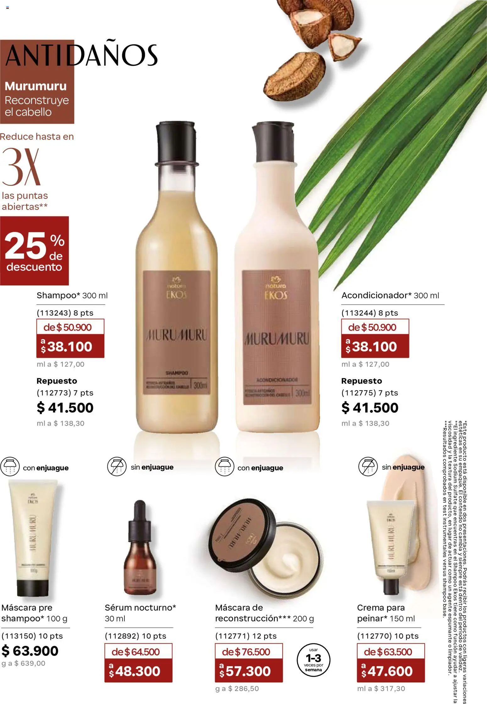 Natura revista - valida desde el 02/09/2026 | Página: 165 | Productos: Crema, Serum, Shampoo, Máscara