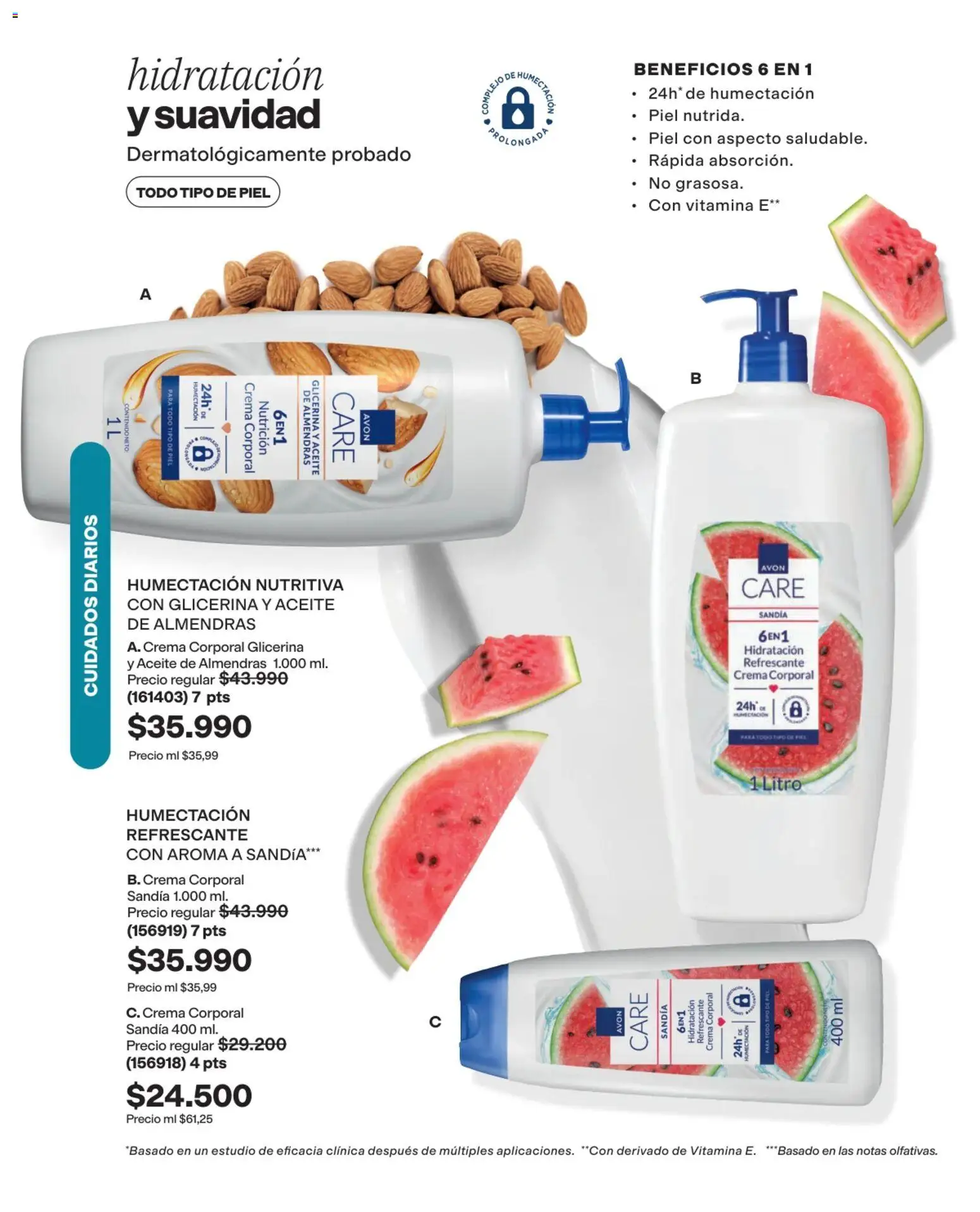 Avon revista - valida desde el 03/08/2026 | Página: 126 | Productos: Almendras, Crema, Sandía, Aceite
