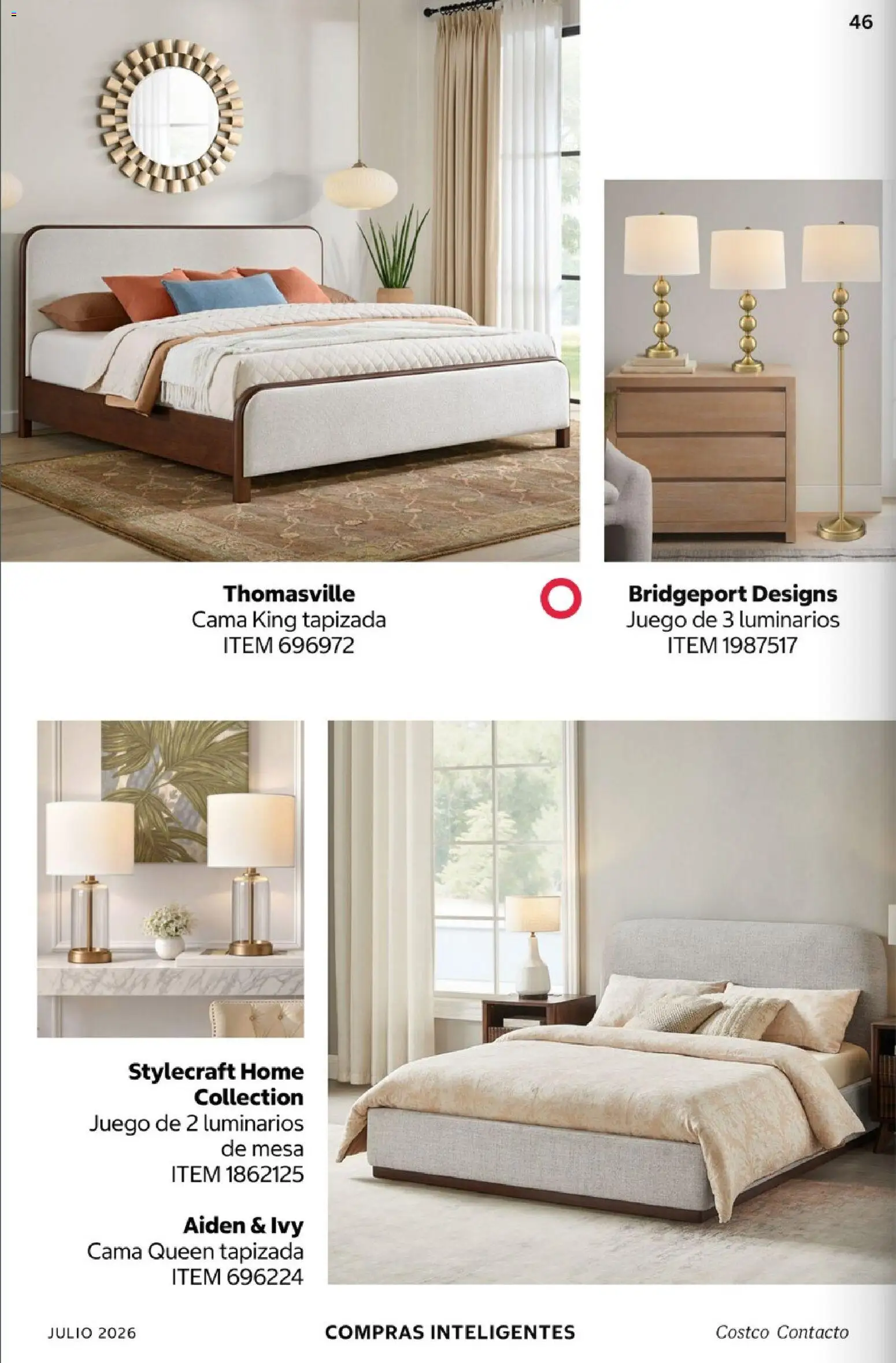 Nuevas ofertas de Costco válidas en toda la República Mexicana desde el 01/07/2026. ¡Encuentra las mejores ofertas en Costco Revista Julio 2026! | Página: 46 | Productos: Juego, Cama, Mesa
