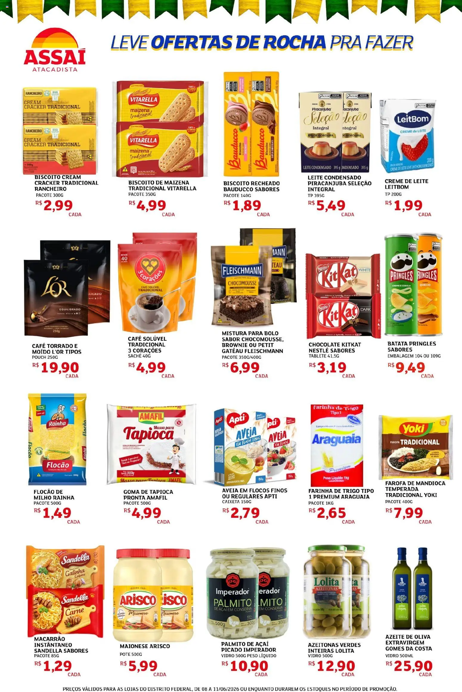 Assaí Atacadista Folheto - válido de 08.06.2026 | Página: 2 | Produtos: Biscoito, Carne, Leite condensado, Café solúvel