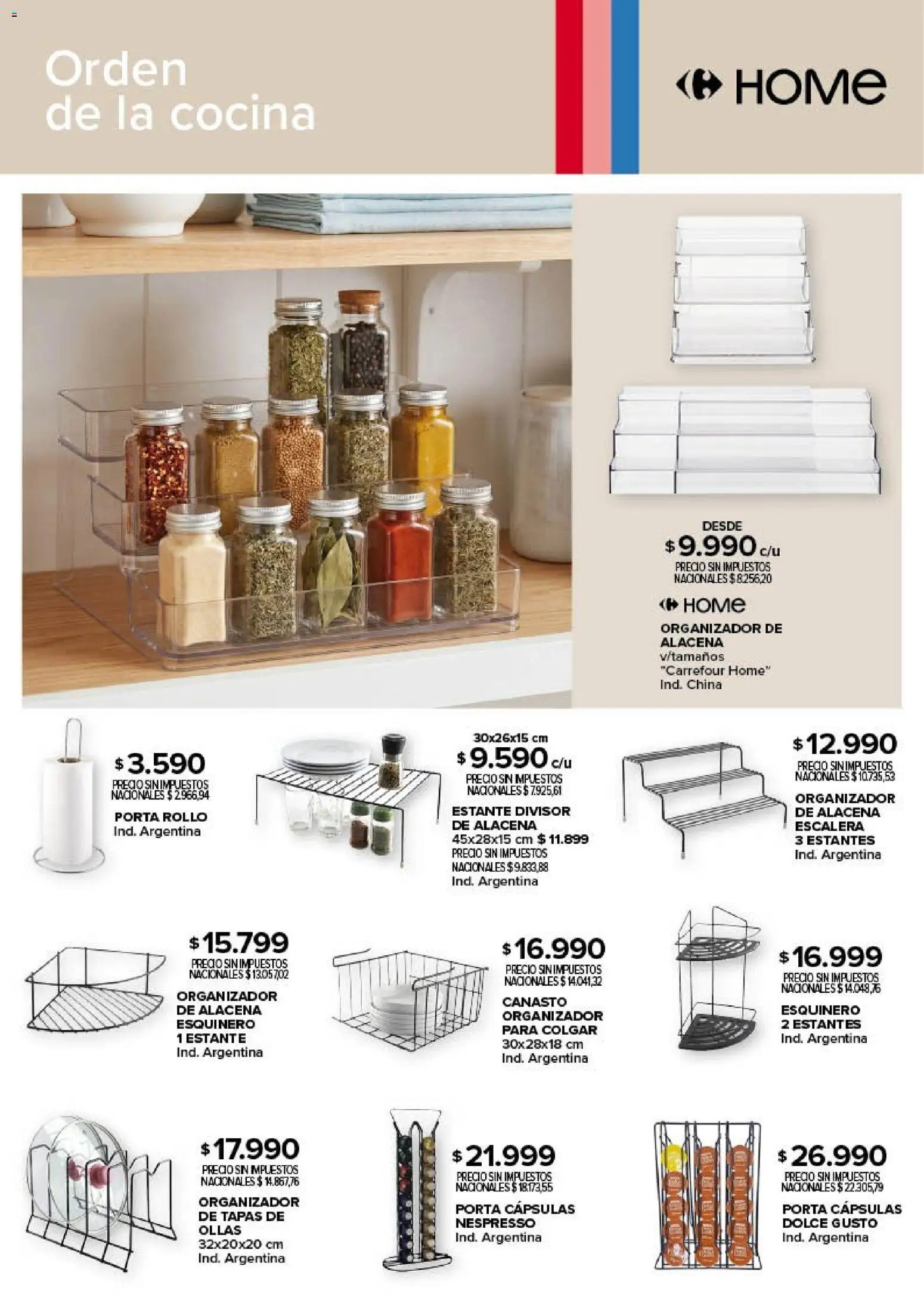 Carrefour - Deco Hogar  │ válido desde el 30.04.2026 | Página: 13 | Productos: Estantes, Alacena, Escalera, Porta rollo