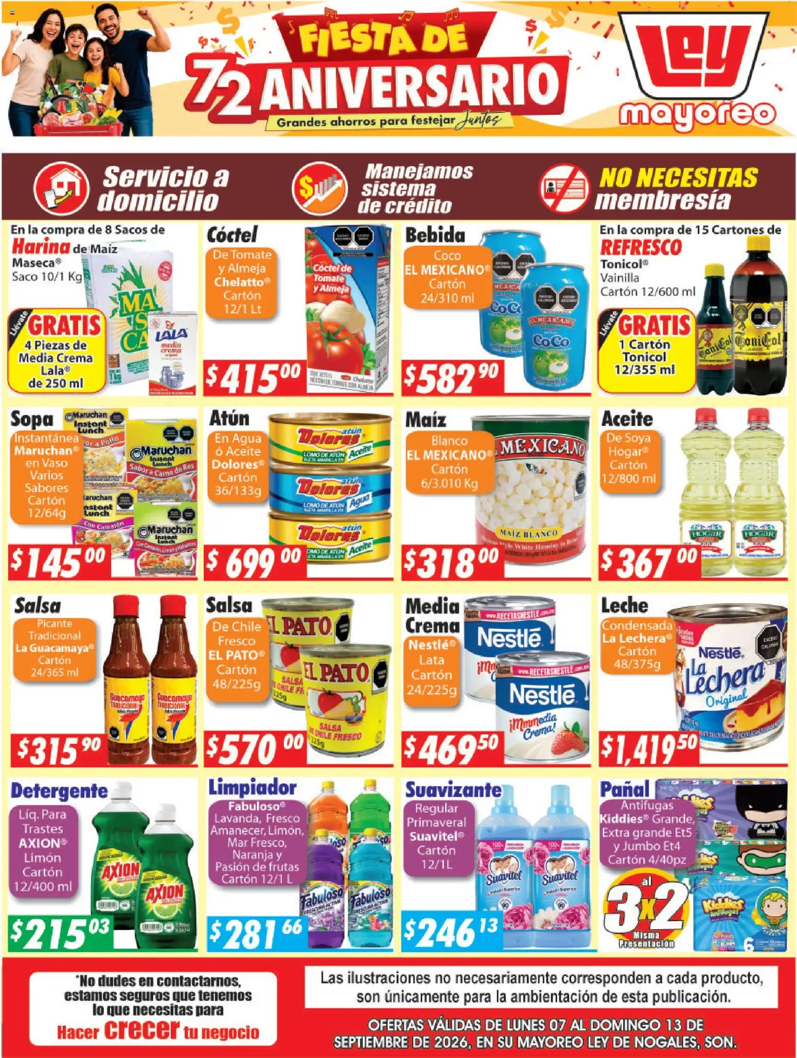 Nuevas ofertas de Casa Ley válidas en toda la República Mexicana desde el 07/09/2026. ¡Encuentra las mejores ofertas en Casa Ley folleto Nogales! | Página: 2 | Productos: Maíz, Sopa, Crema, Tomate