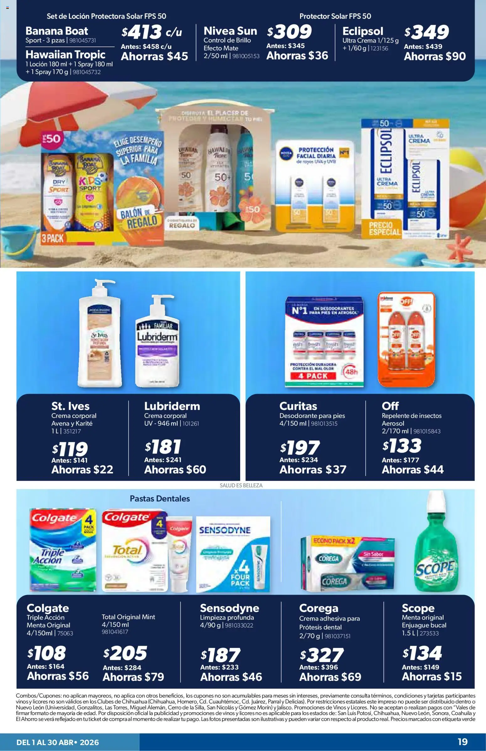 Nuevas ofertas de Sam's Club válidas en toda la República Mexicana desde el 01.04.2026. ¡Encuentra las mejores ofertas en Sam's Club catálogo! | Página: 19 | Productos: Enjuague bucal, Crema, Brillo, Mate