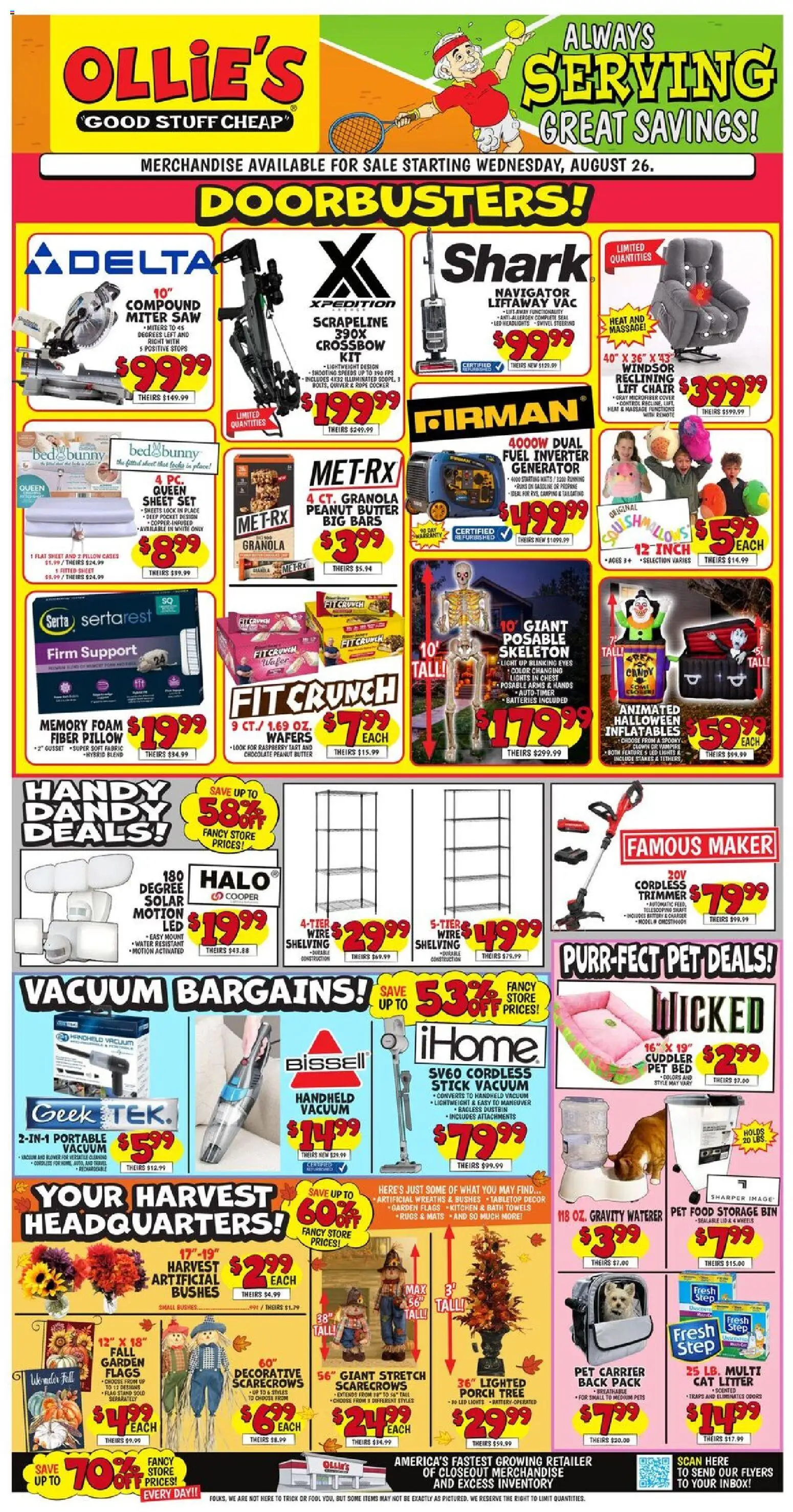 Ollie's Ad - valid from 08/26/2026 | Page: 1 | Products: Battery, Candy, Wire, Raspberry