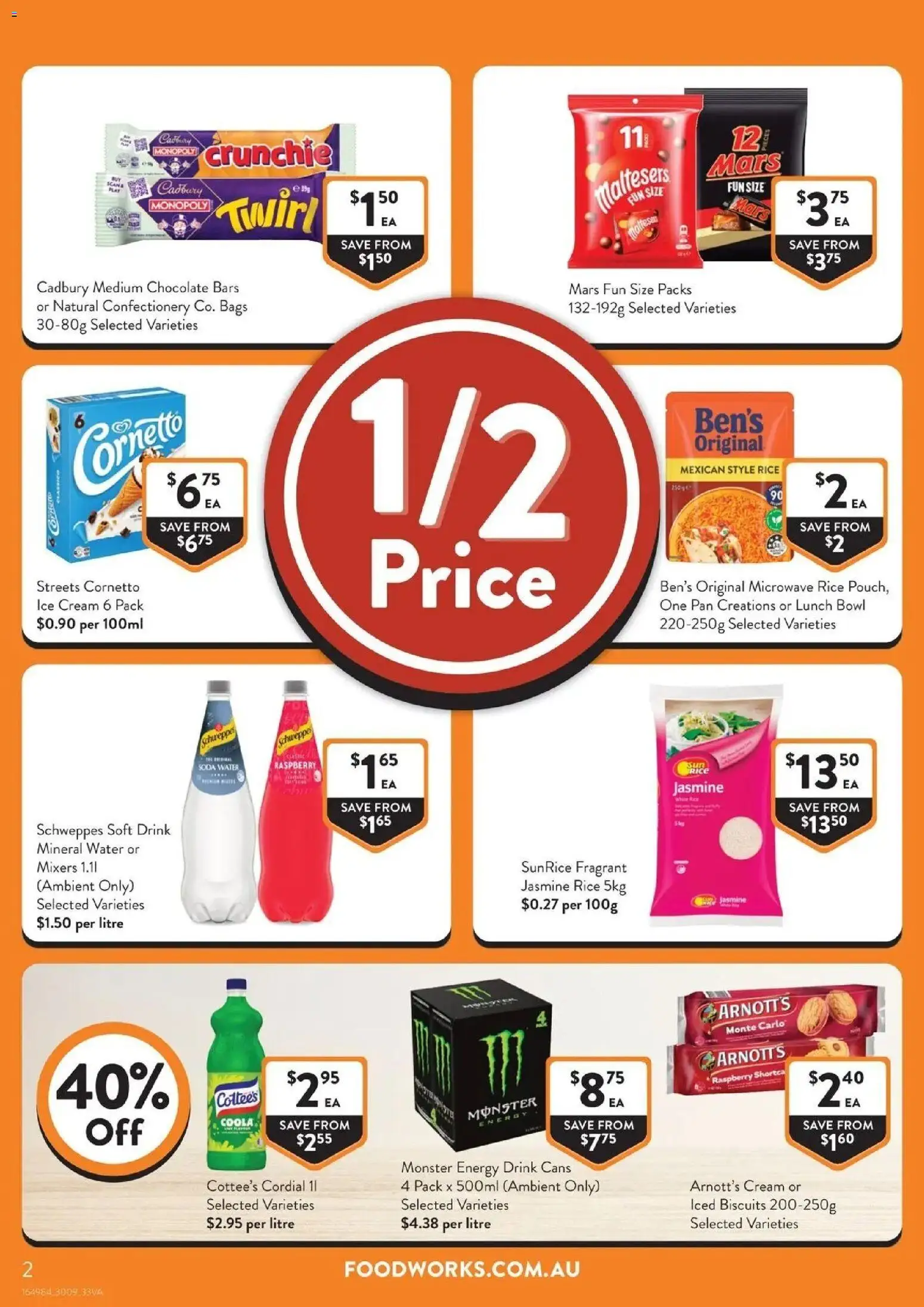 Foodworks catalogue NSW - 30/09/2026 > weekly / monthly specials | Page: 2 | Products: Jasmine rice, Chocolate, Water, Microwave