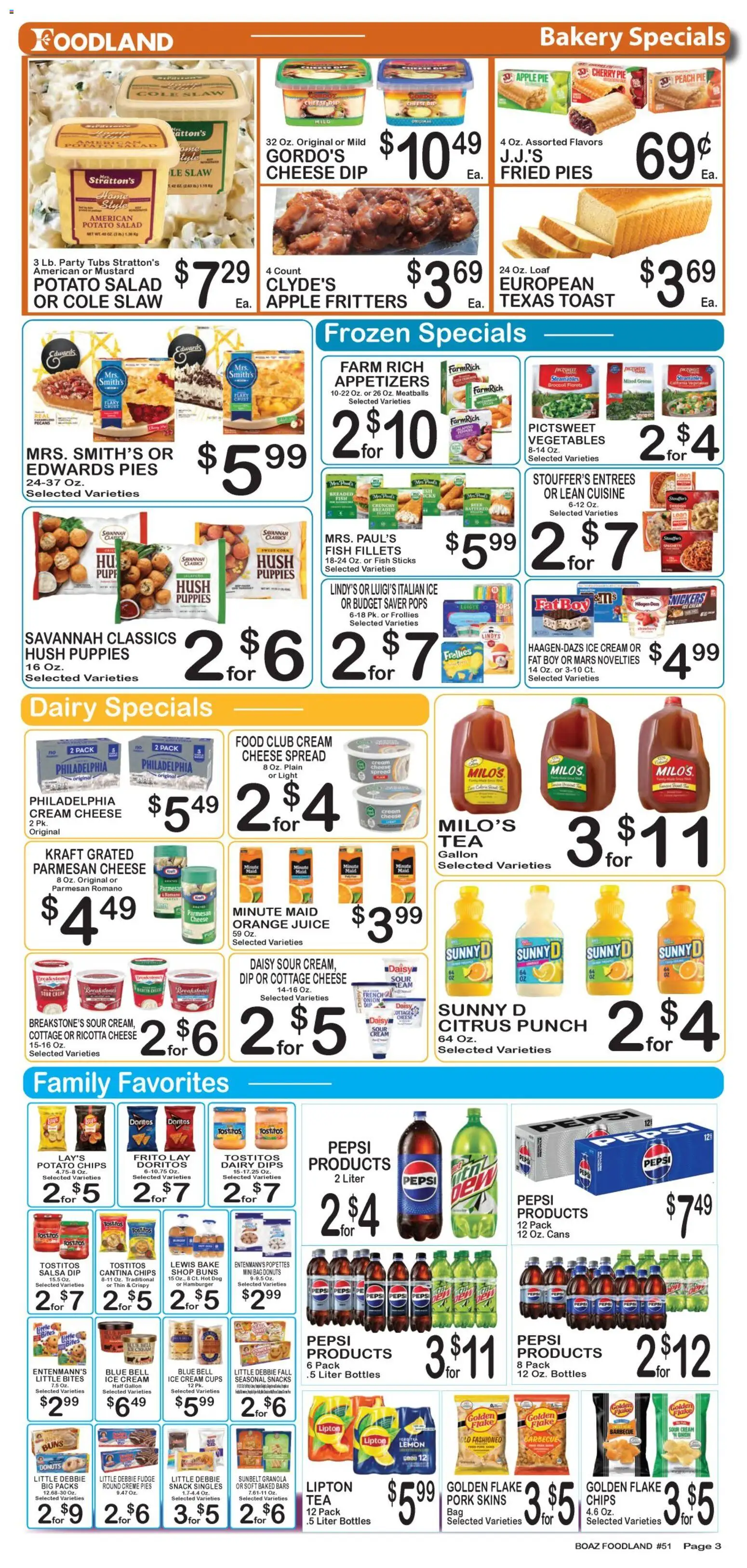 Foodland Weekly Ad - valid from 09/01/2026 | Page: 3 | Products: Hamburger, Lemon, Snickers, Parmesan