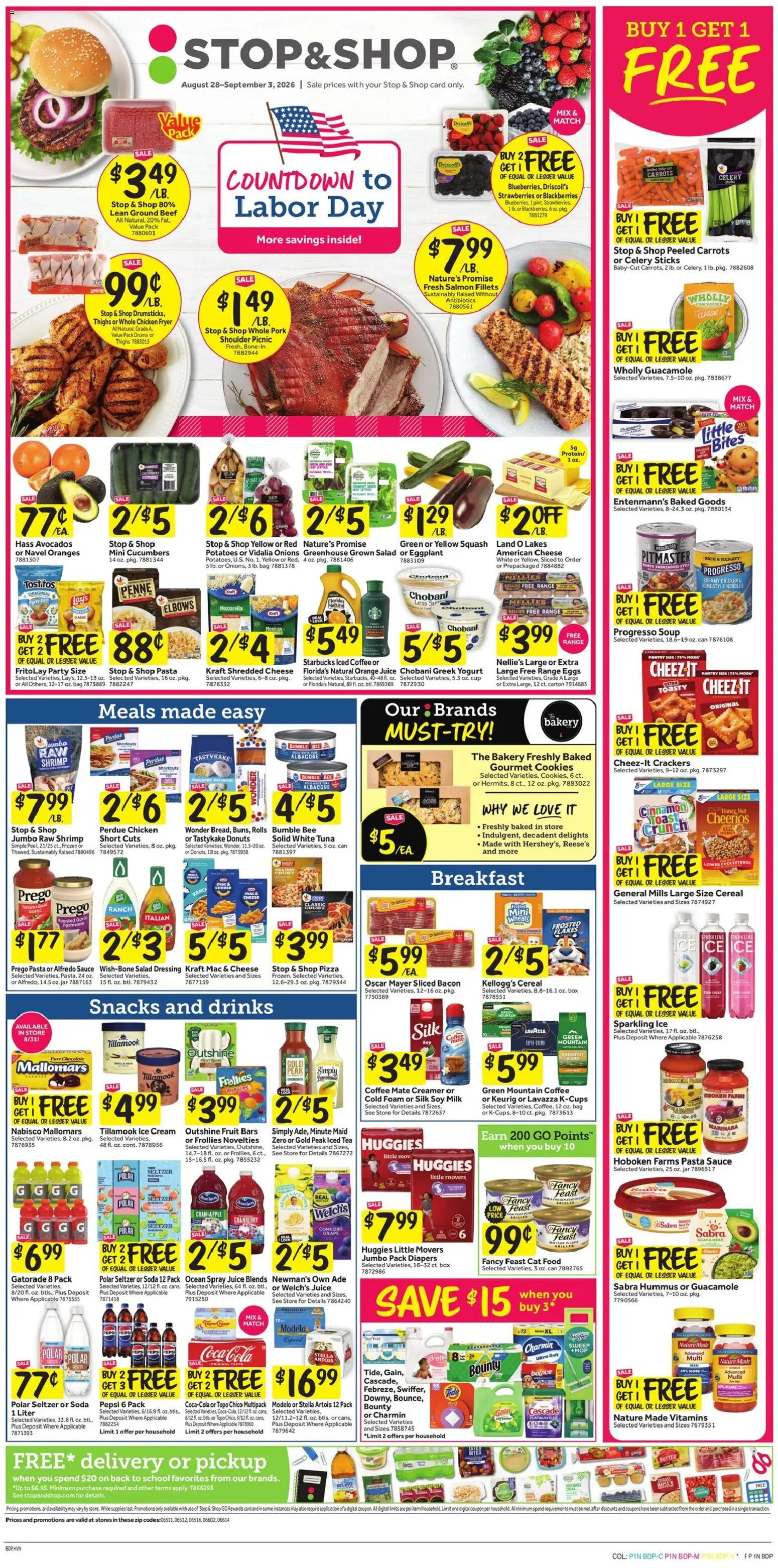 Stop & Shop Weekly Circular - CT - valid from 08/28/2026 | Page: 1 | Products: Fryer, Coffee, Potatoes, Pepsi
