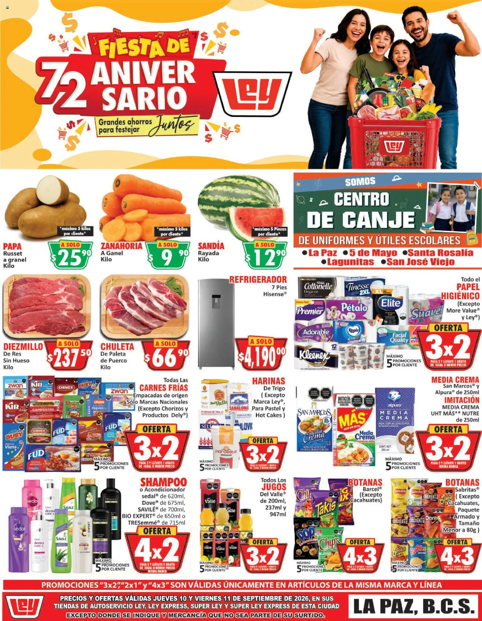 Nuevas ofertas de Casa Ley válidas en toda la República Mexicana desde el 10/09/2026. ¡Encuentra las mejores ofertas en Casa Ley folleto Autoservicio! | Página: 2 | Productos: Harina, Tocino, Leche, Pastel