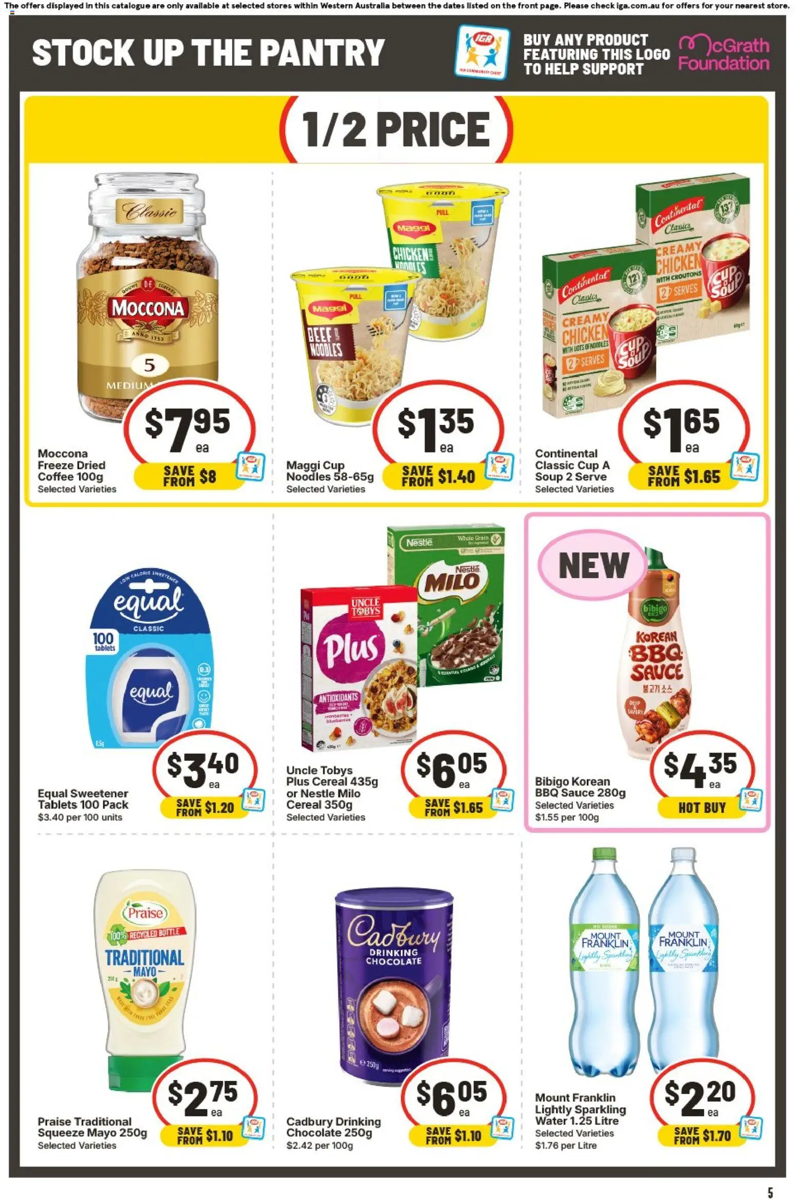 IGA catalogue - valid from 09/09/2026 | Page: 6 | Products: Beef, Sauce, Moccona, Tablets