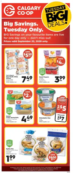 Preview of Calgary Co-op weekly flyer / circulaire from shop Calgary Co-op valid from Sep 17, 2026