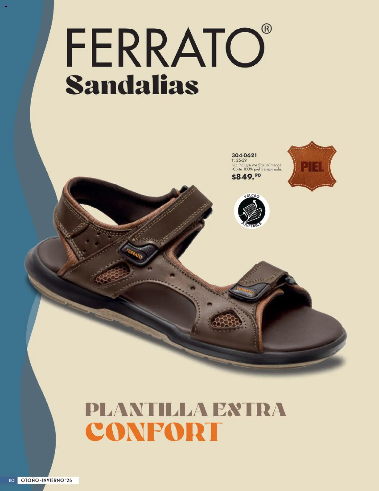 Nuevas ofertas de Andrea válidas en toda la República Mexicana desde el 23/08/2026. ¡Encuentra las mejores ofertas en Andrea catálogo Calzado Caballero! | Página: 110 | Productos: Sandalias