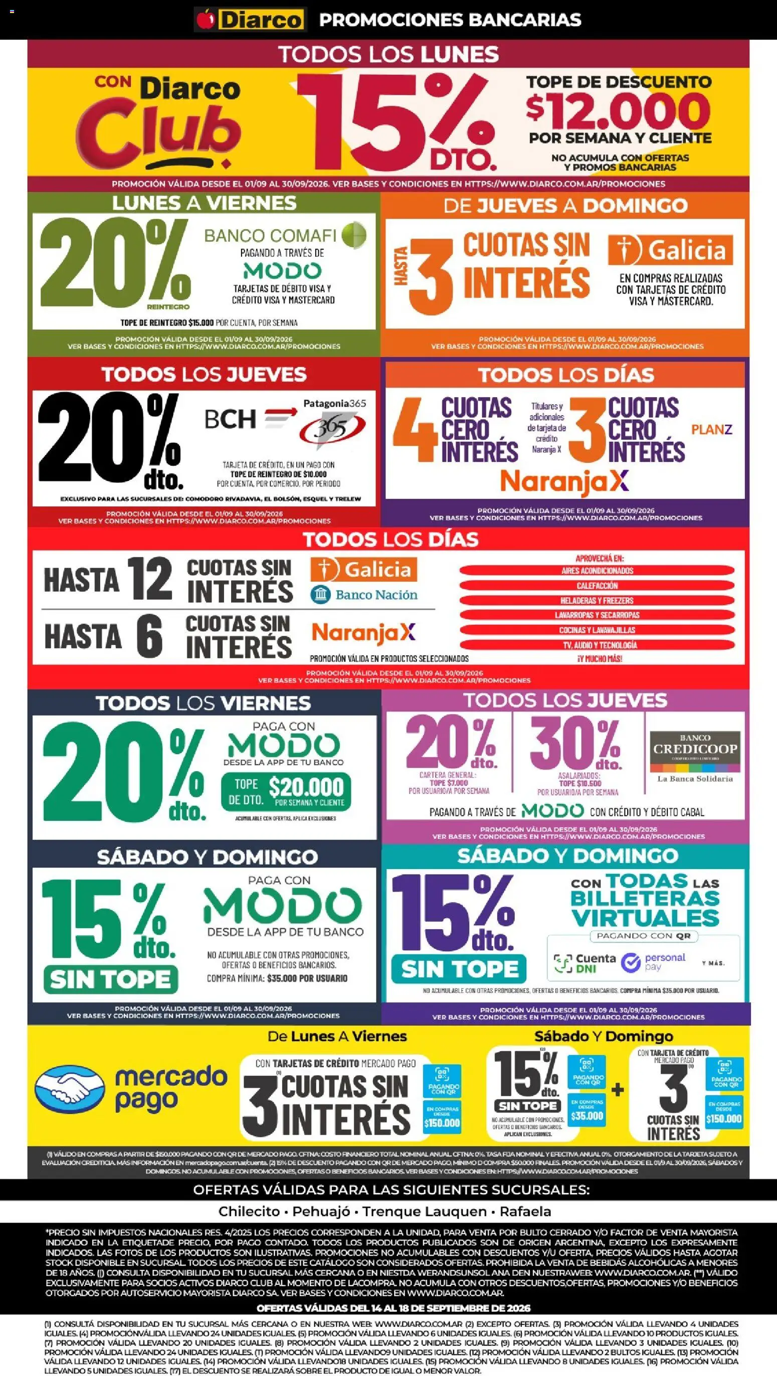 Diarco - Ofertas en Centro del País (Pueblo) │ válido desde el 14/09/2026 | Página: 11 | Productos: Cartera, Lavavajillas, Sobre, Bebidas