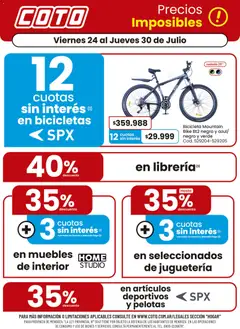 Vista previa Coto ofertas 12 cuotas válido desde el 24/07/2026