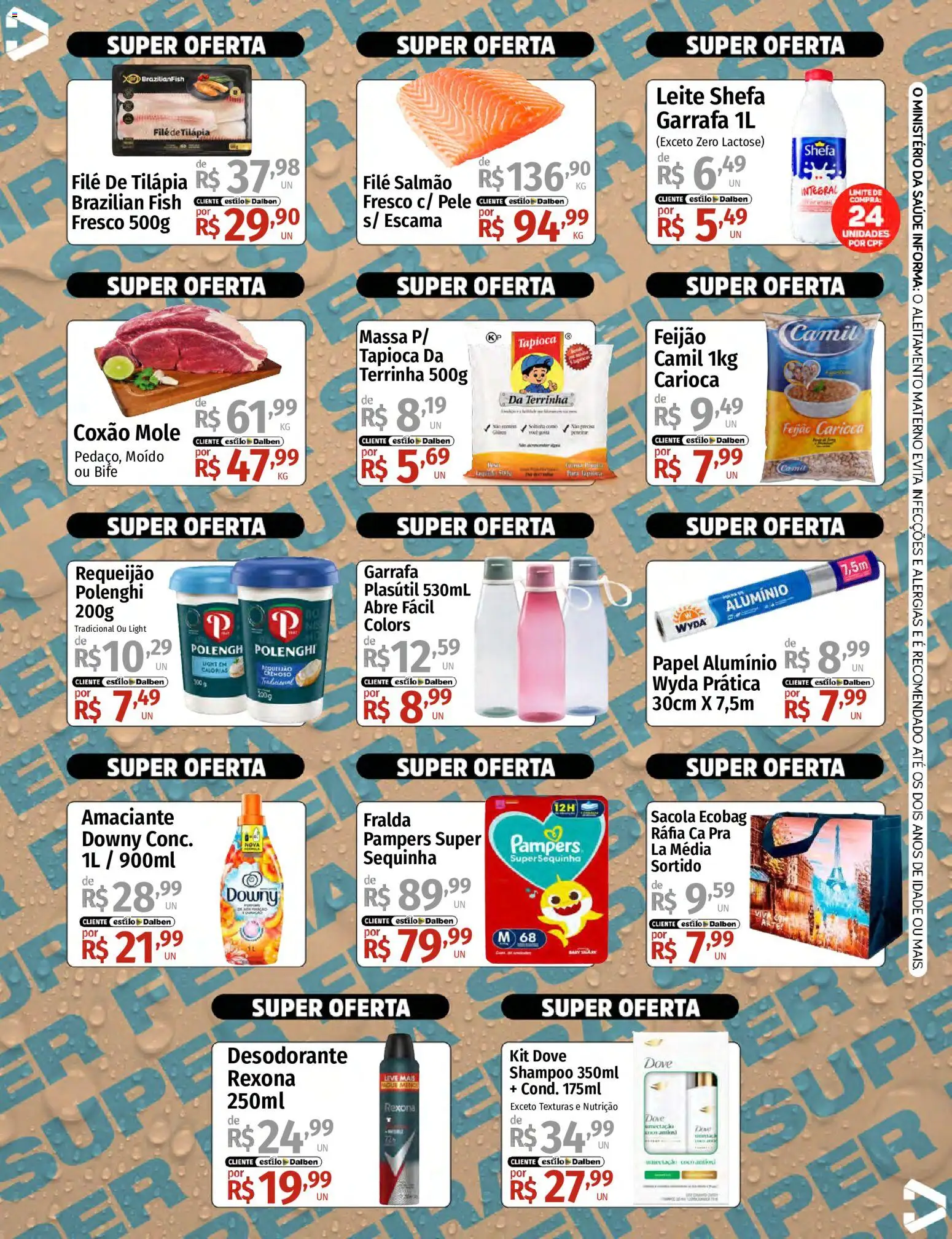 Supermercado Dalben Folheto - válido de 07/09/2026 | Página: 2 | Produtos: Salmão, Papel alumínio, Desodorante, Sacola