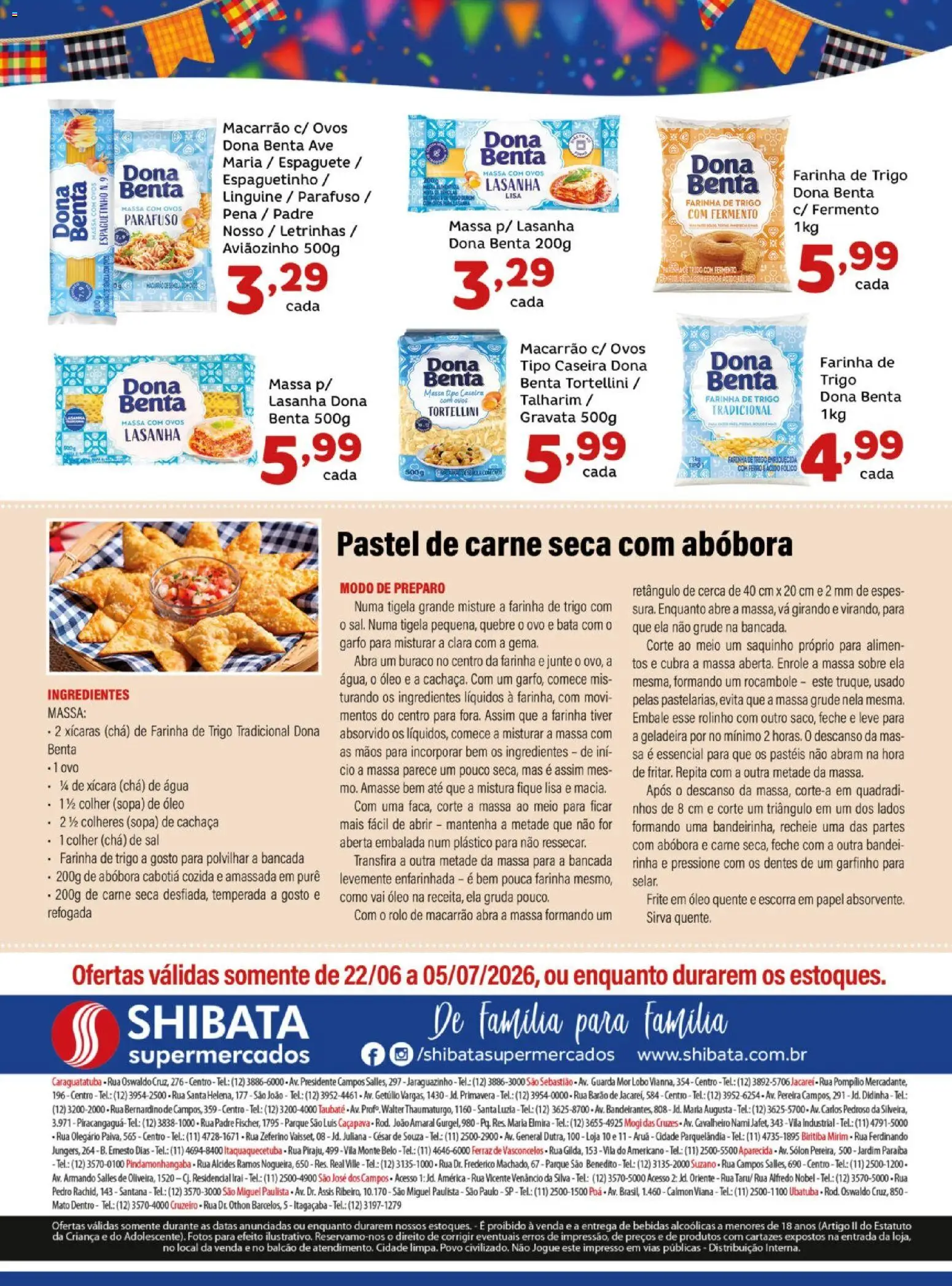 Shibata Folheto - válido de 22/06/2026 | Página: 2 | Produtos: Espaguete, Geladeira, Macarrão, Tigela