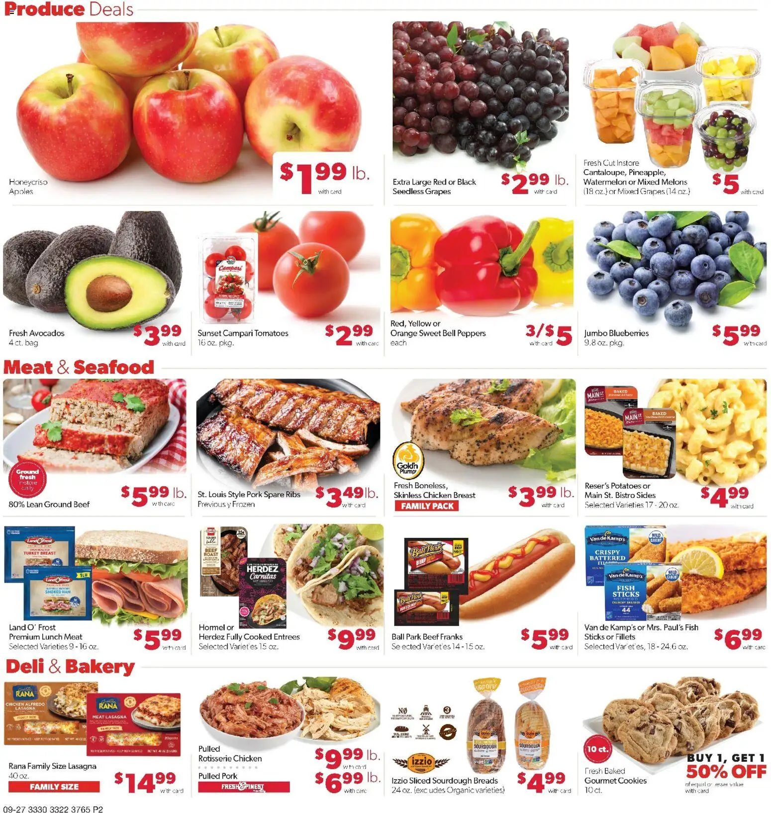 Family Fare Weekly Ad - MN - valid from 09/27/2026 | Page: 2 | Products: Tomatoes, Watermelon, Beef roast, Seedless grapes