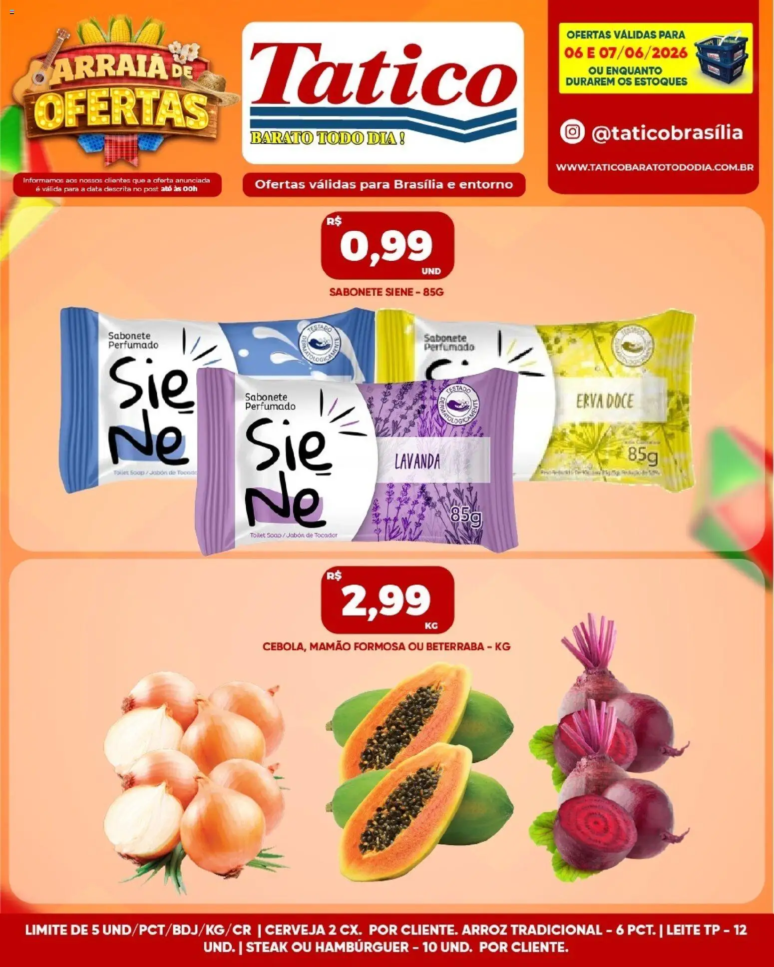 Tatico Folheto - válido de 08.06.2026 | Página: 30 | Produtos: Beterraba, Arroz, Hambúrguer, Sabonete