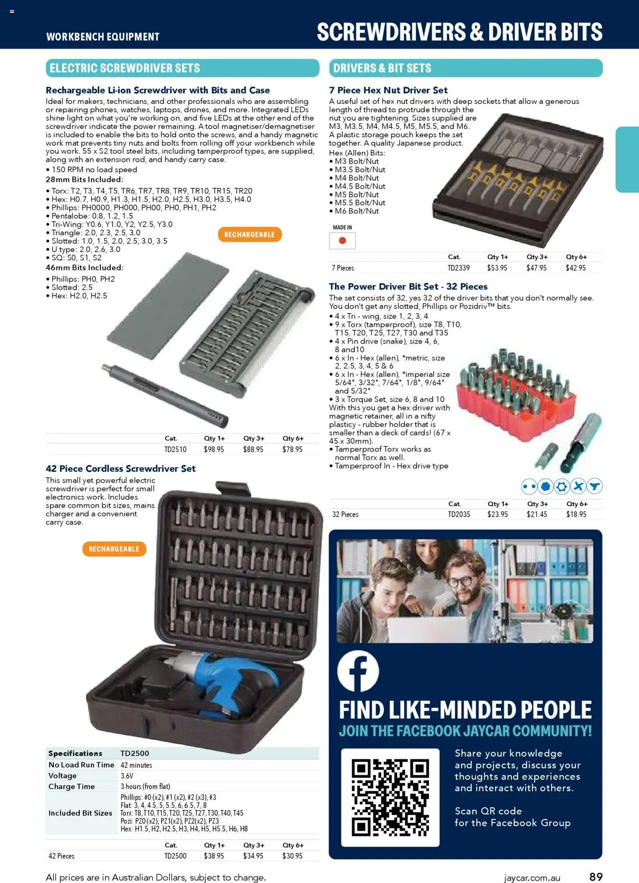 Jaycar catalogue - valid from 09/07/2025 | Page: 89 | Products: Light, Nuts, Cordless screwdriver, Case