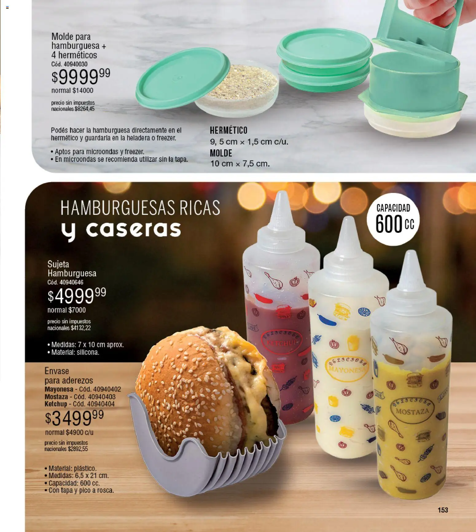 Millanel - Catálogo │ válido desde el 30/03/2026 | Página: 153 | Productos: Mayonesa, Mostaza, Hamburguesa, Heladera