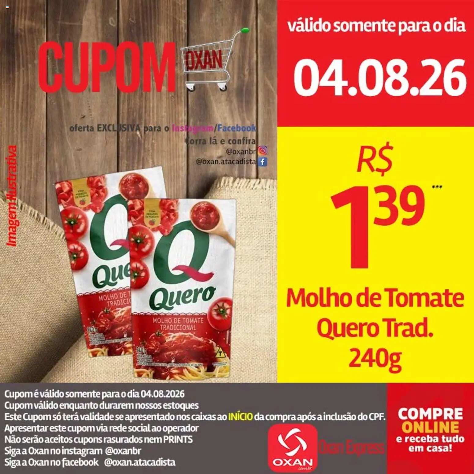 Oxan Atacadista Folheto - válido de 04/08/2026 | Página: 12 | Produtos: Molho de tomate