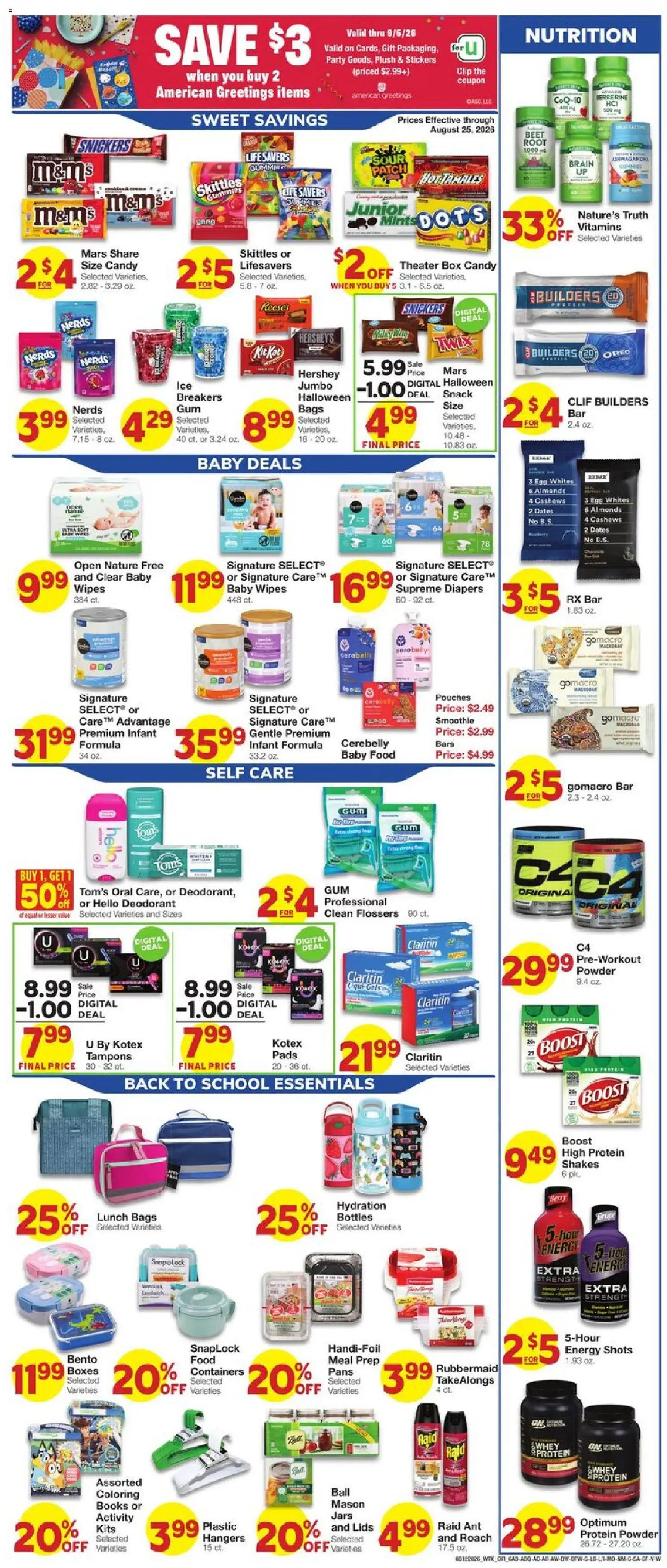 United Supermarkets Weekly Ad - valid from 08/12/2026 | Page: 6 | Products: Box, Powder, Protein, Beet