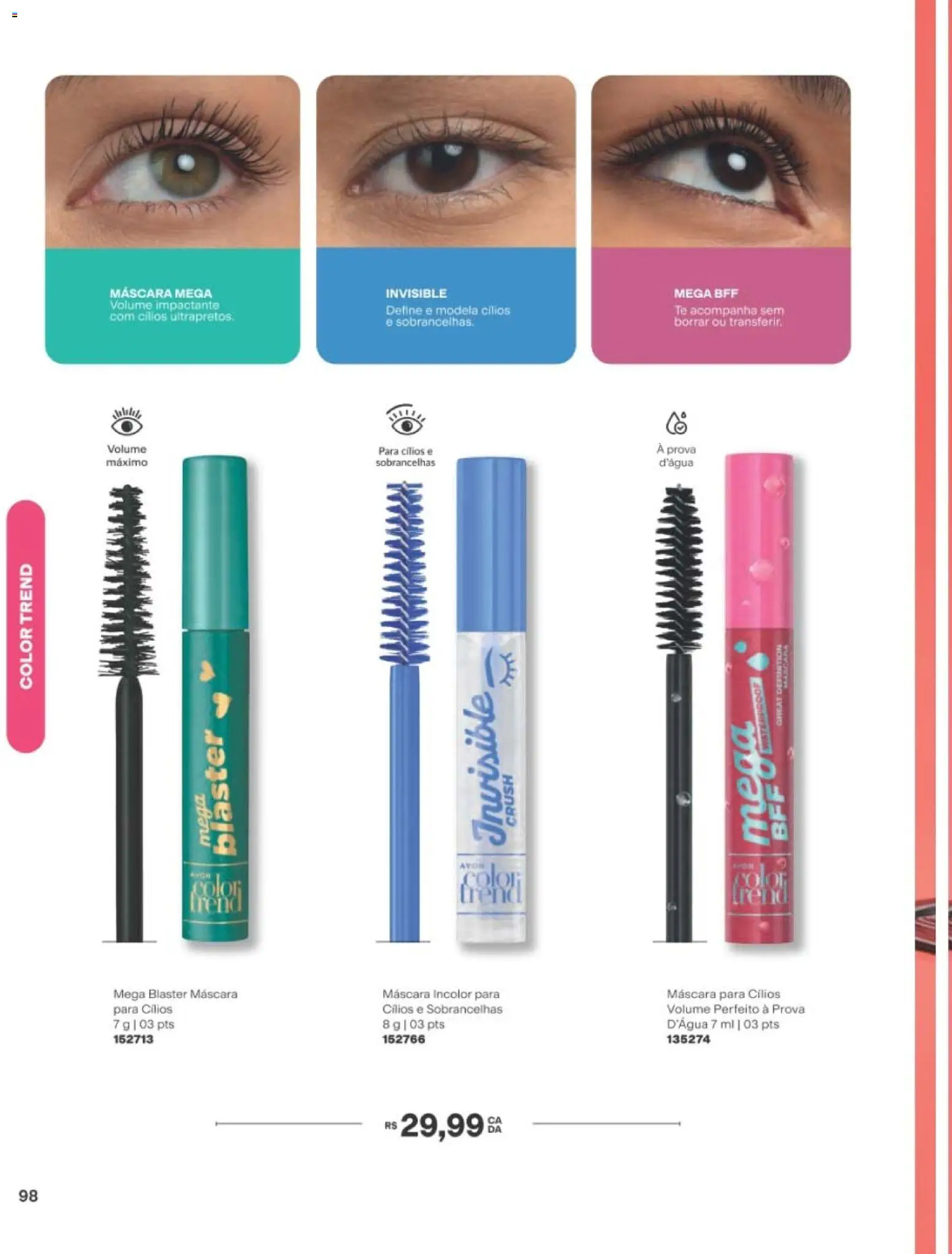 Avon Folheto - válido de 29/06/2026 | Página: 98 | Produtos: Máscara para cílios