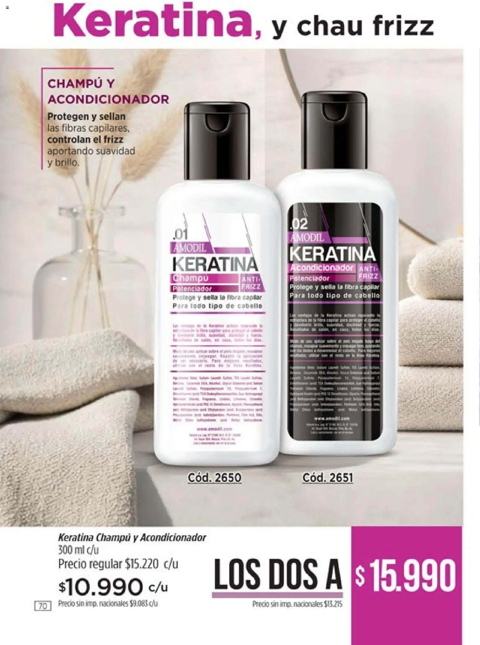 Catálogo Amodil Campaña 9 │ válido desde el 05.05.2026 | Página: 70 | Productos: Champú, Acondicionador