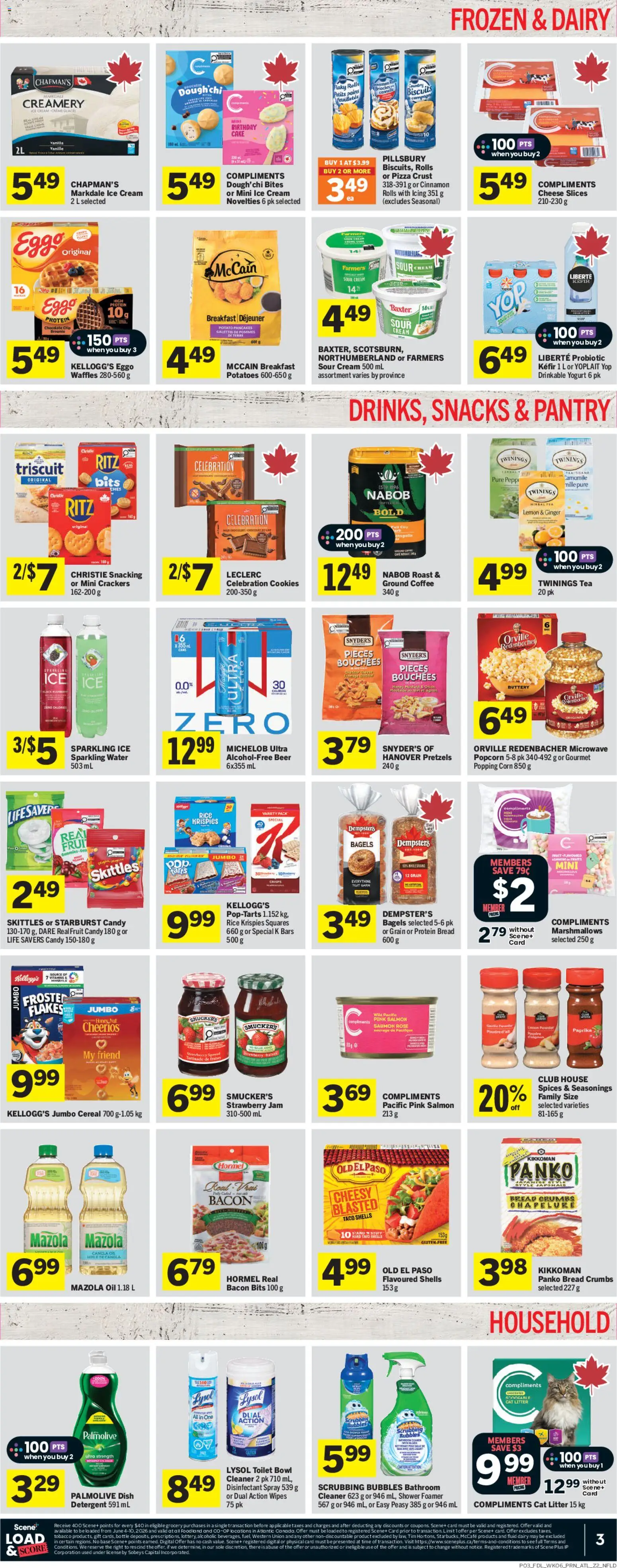 Foodland flyer valid from 04.06.2026 | Page: 4 | Products: Cream, Powder, Yogurt, Chocolate