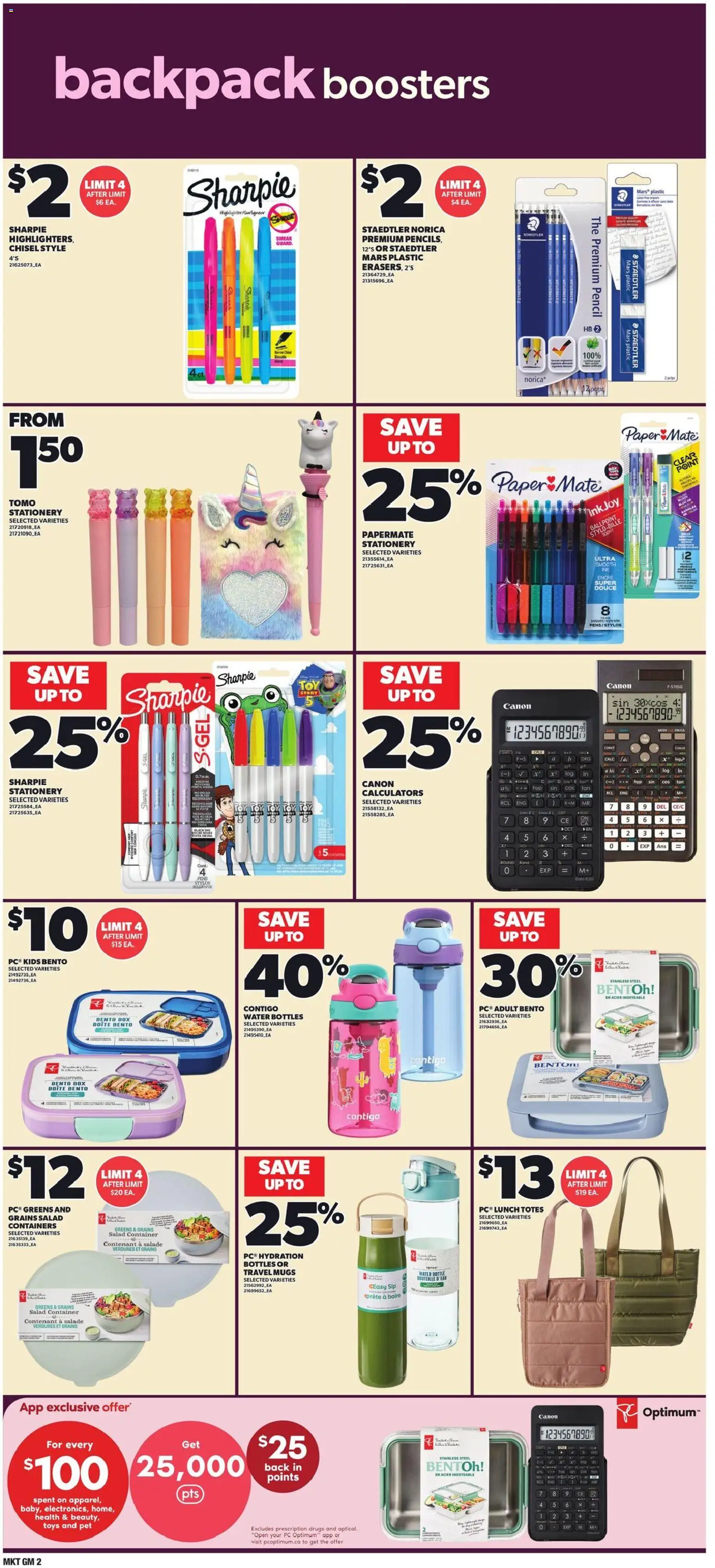 Zehrs flyer valid from Aug 20, 2026 | Page: 11 | Products: Backpack, Salad, Water, Highlighter