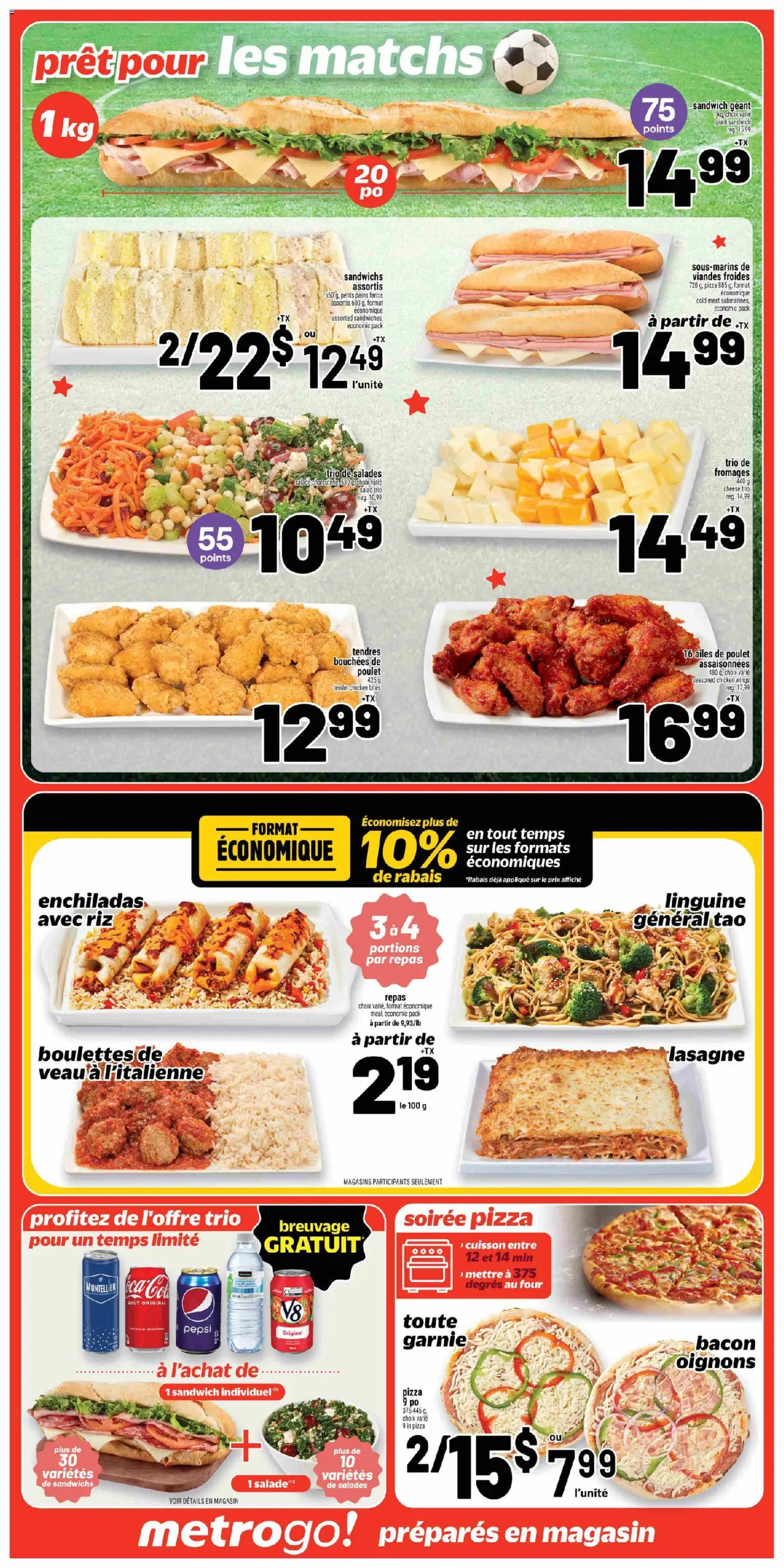 Metro flyer valid from Jul 9, 2026 | Page: 15 | Products: Salad, Chicken wings, Cheese, Pizza