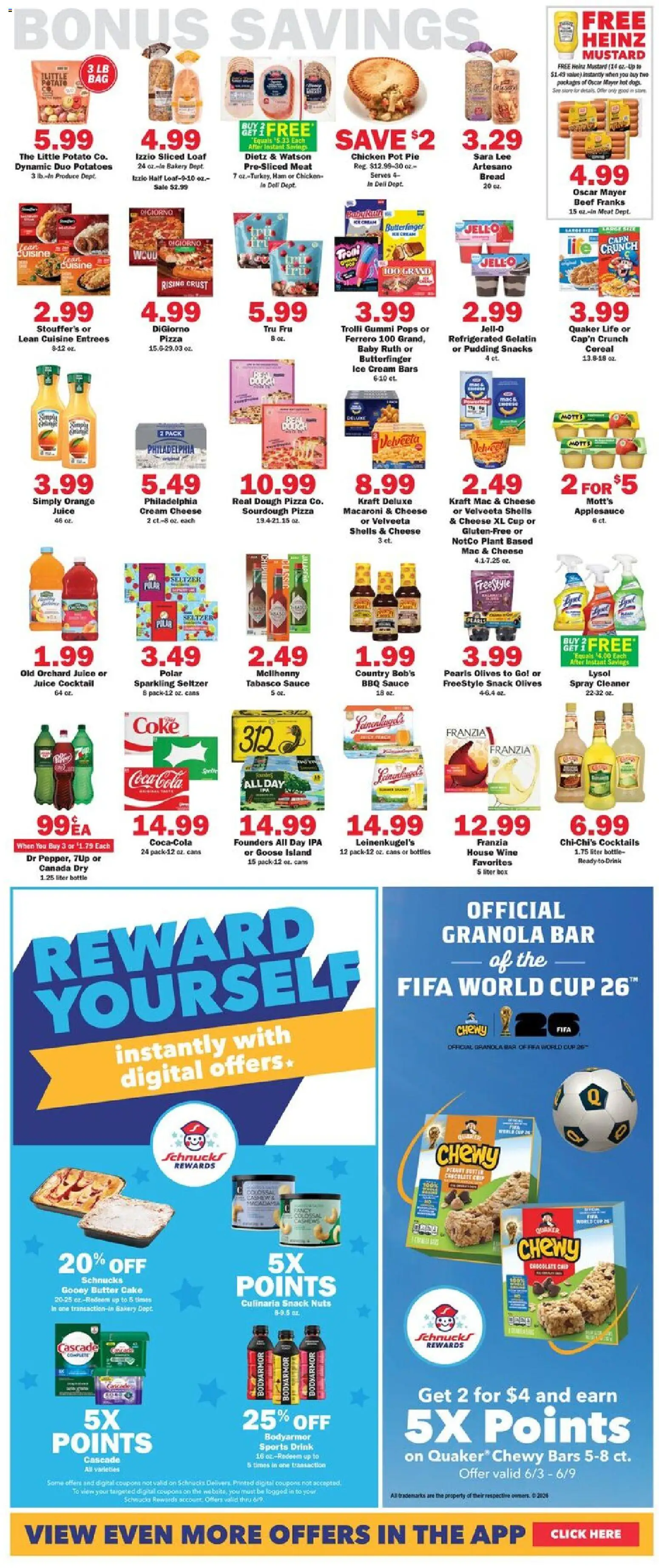 Schnucks Weekly Print Ad - IL - valid from 03.06.2026 | Page: 5 | Products: Cheese, Bread, Ham, Wine