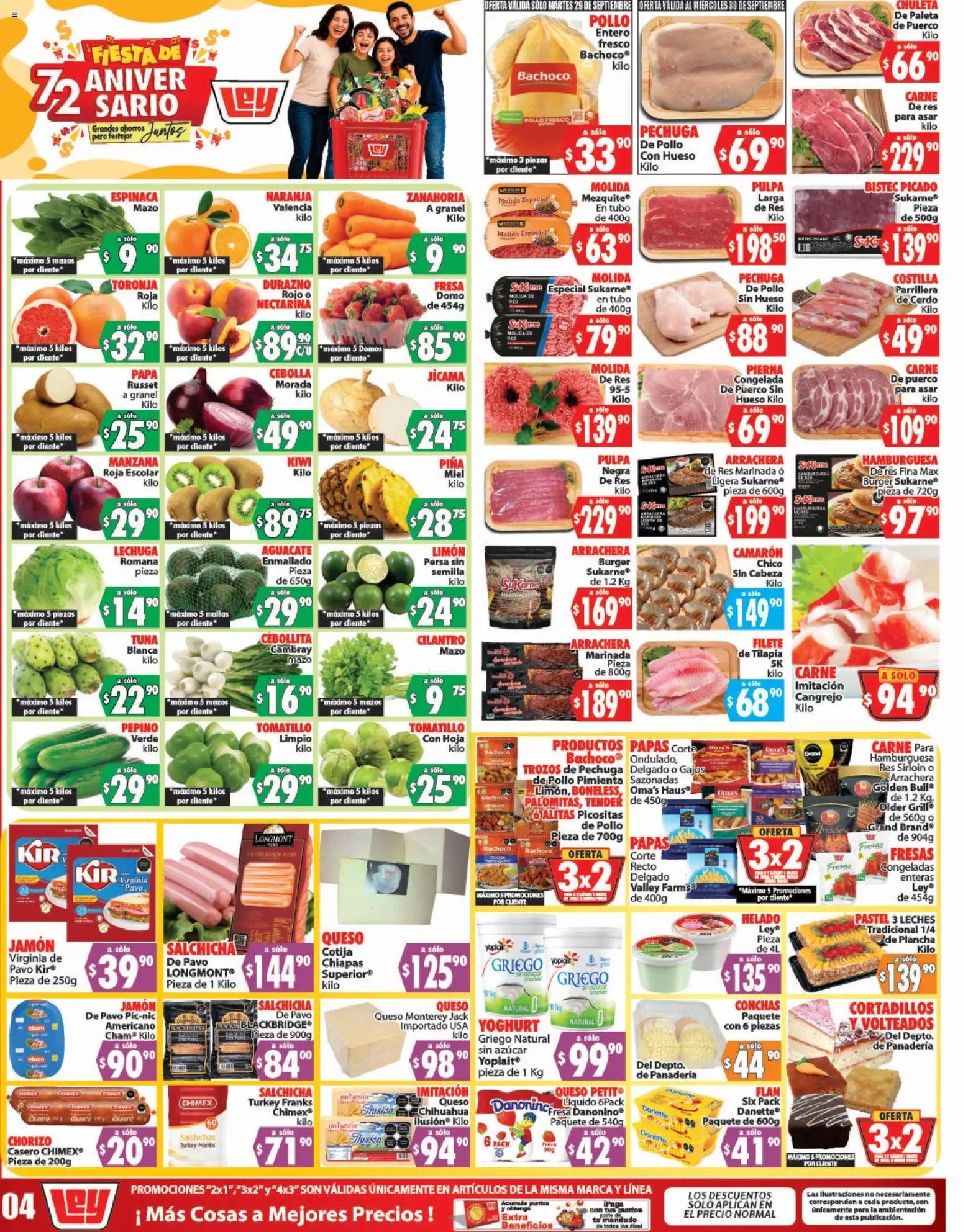 Nuevas ofertas de Casa Ley válidas en toda la República Mexicana desde el 29/09/2026. ¡Encuentra las mejores ofertas en Casa Ley folleto Autoservicio! | Página: 1 | Productos: Queso, Cerdo, Helado, Tilapia