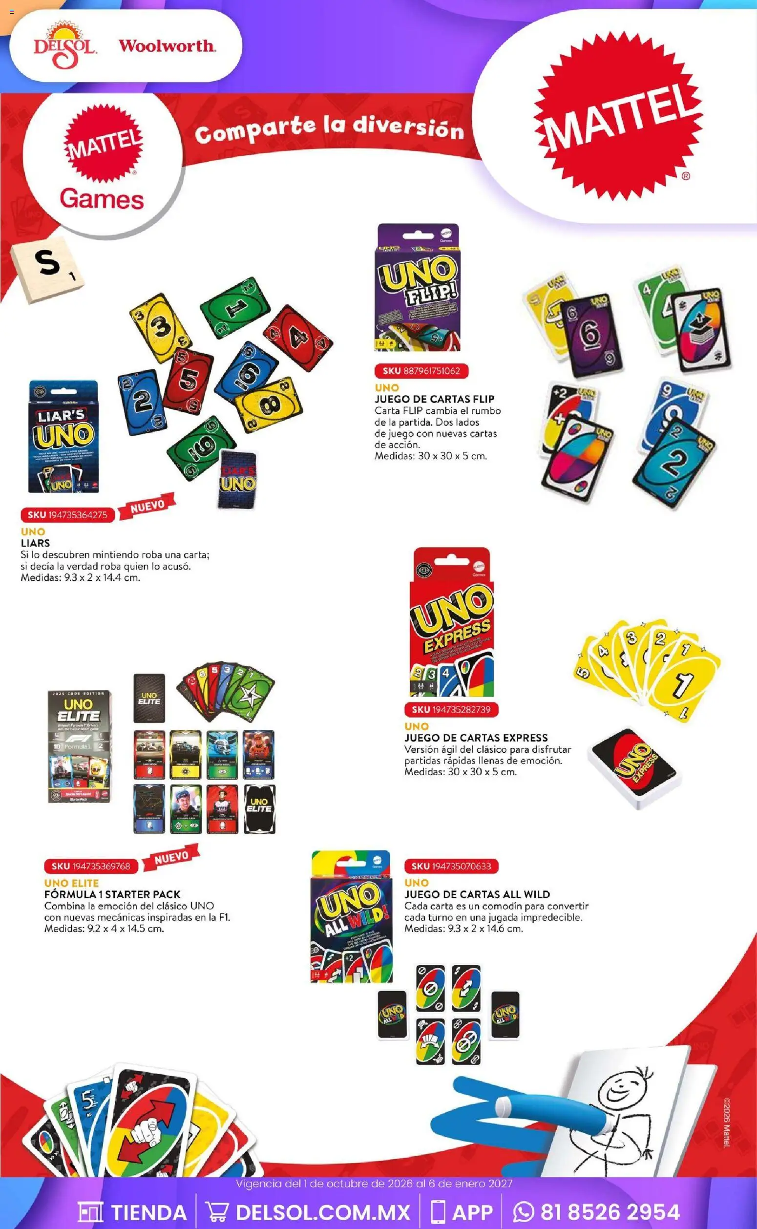 Nuevas ofertas de Del Sol y Woolworth válidas en toda la República Mexicana desde el 01/10/2026. ¡Encuentra las mejores ofertas en Del Sol y Woolworth catálogo El Castillo del Juguete! | Página: 105 | Productos: Juego