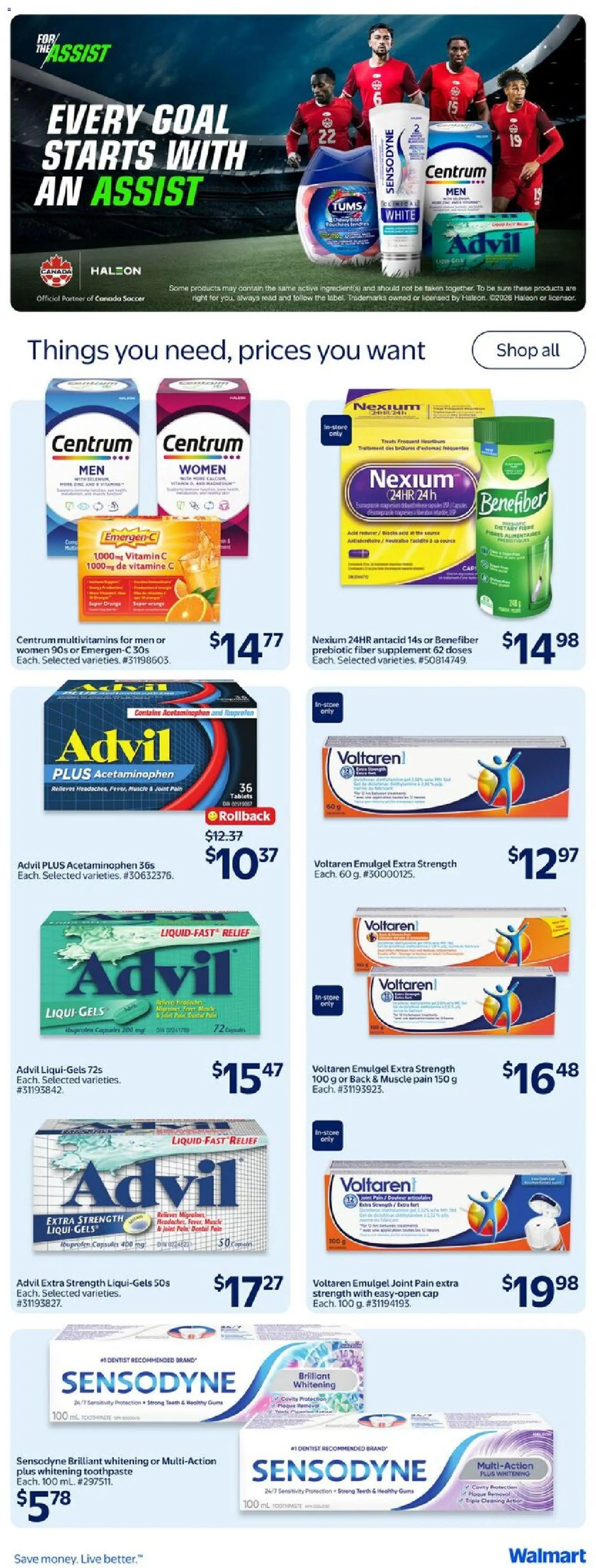 Walmart flyer valid from 11.06.2026 | Page: 19 | Products: Cap, Toothpaste