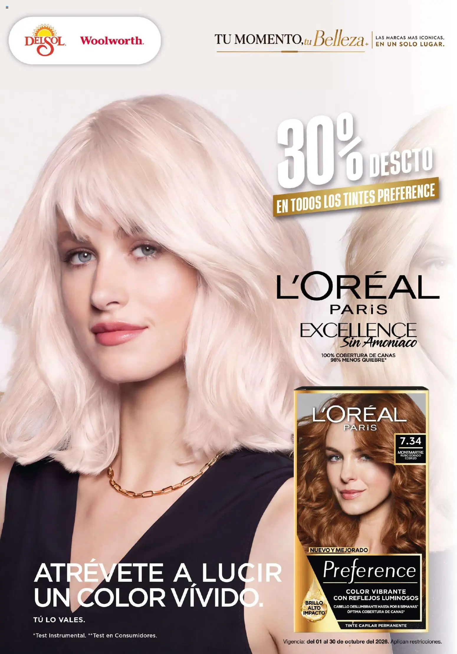 Nuevas ofertas de Del Sol y Woolworth válidas en toda la República Mexicana desde el 01/10/2026. ¡Encuentra las mejores ofertas en Del Sol y Woolworth catálogo Tu momento, tu belleza solo! | Página: 8 | Productos: Brillo