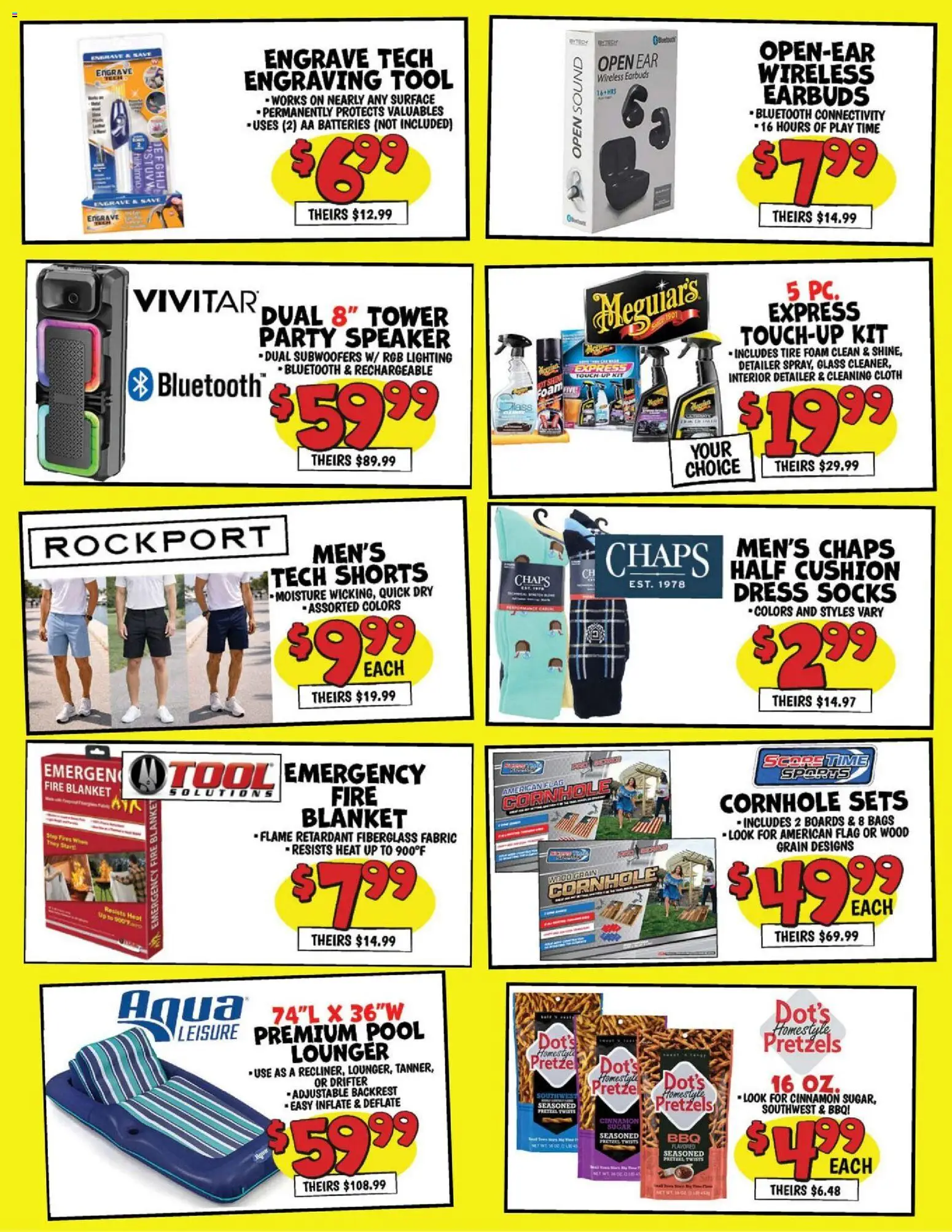 Ollie's Weekly Ad - valid from 16.06.2026 | Page: 3 | Products: Tire, Socks, Cushion, Speaker