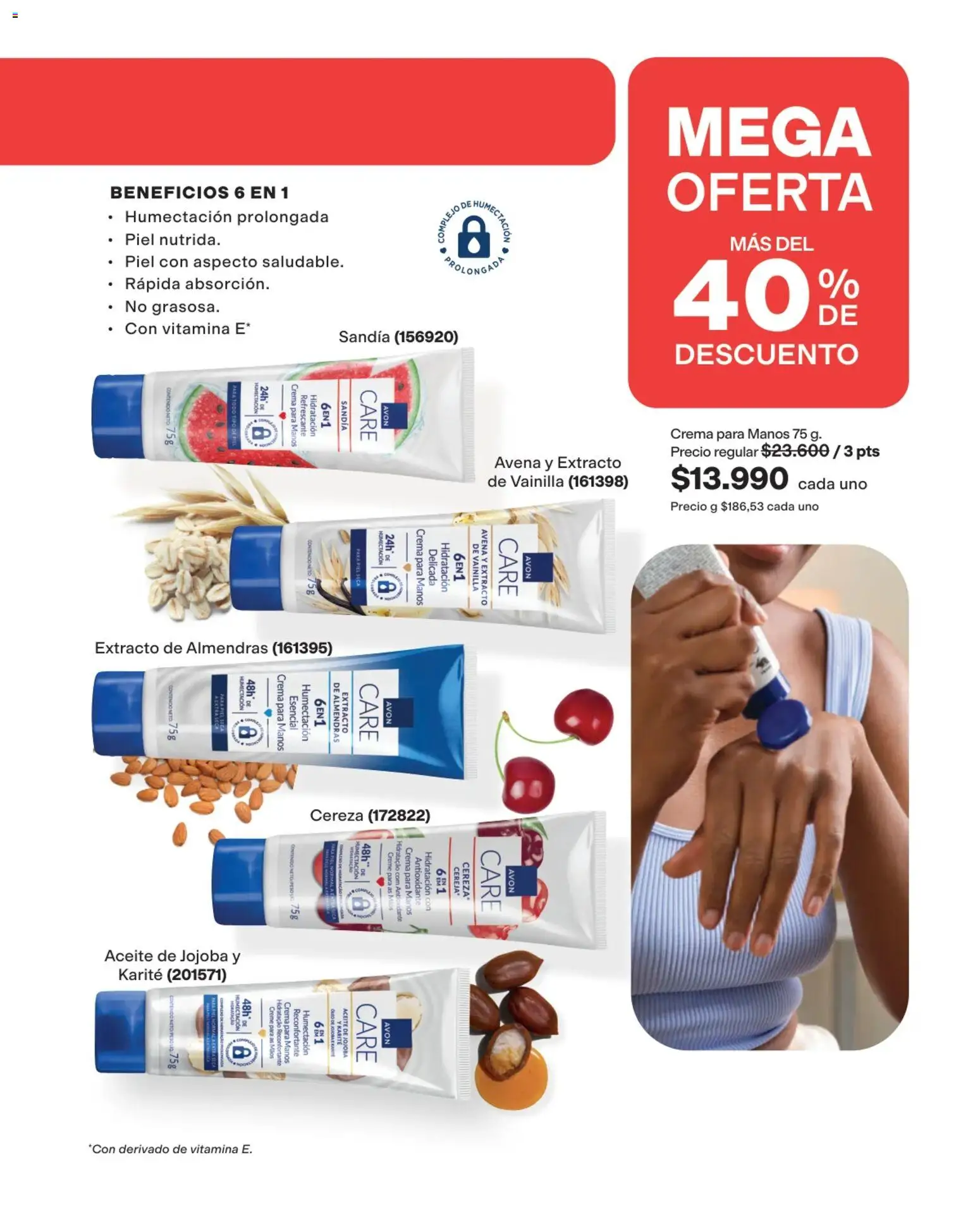 Avon revista - valida desde el 03/08/2026 | Página: 131 | Productos: Crema, Sandía, Avena, Crema para manos