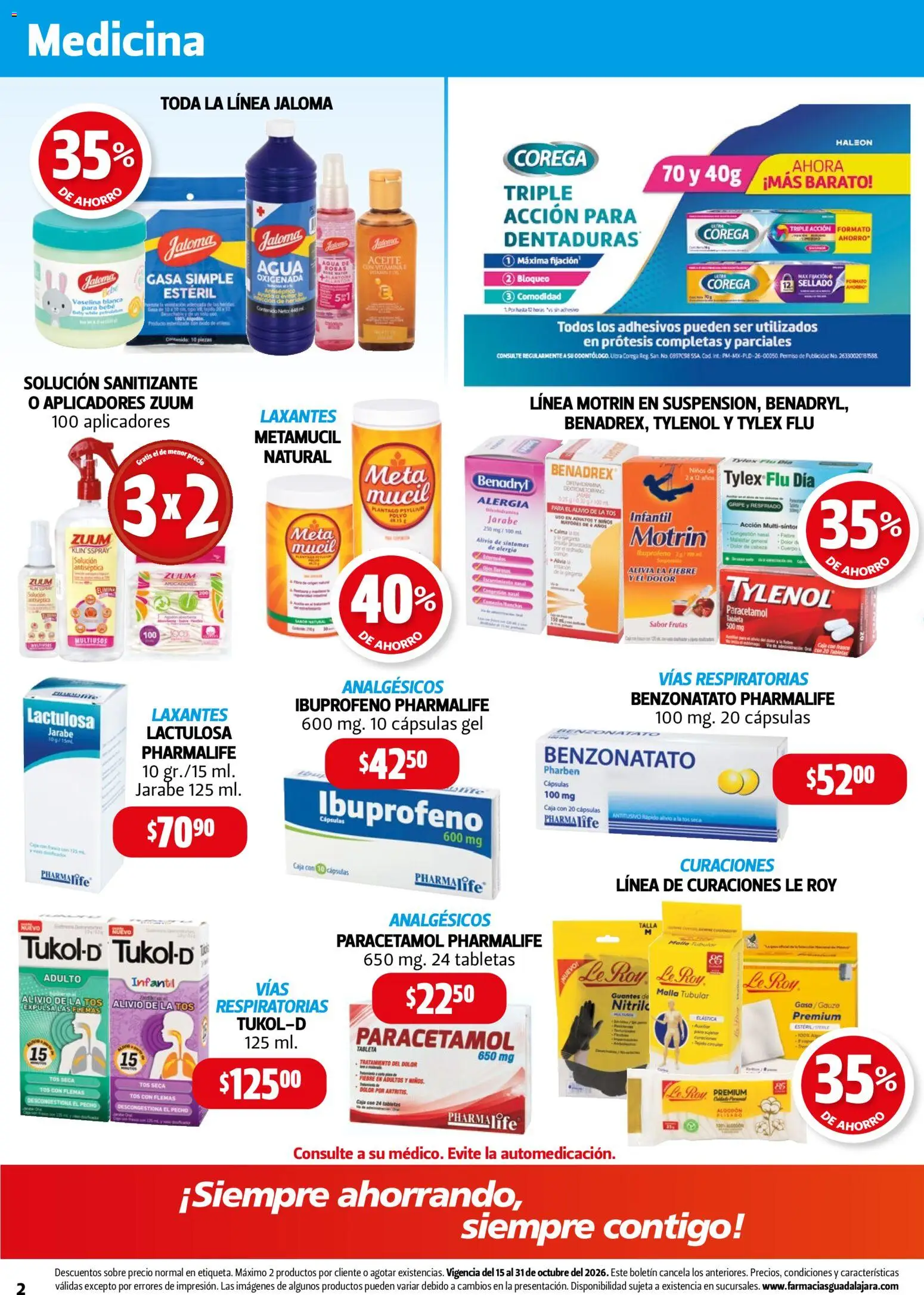 Nuevas ofertas de Farmacia Guadalajara válidas en toda la República Mexicana desde el 15/10/2026. ¡Encuentra las mejores ofertas en Farmacia Guadalajara catálogo! | Página: 2