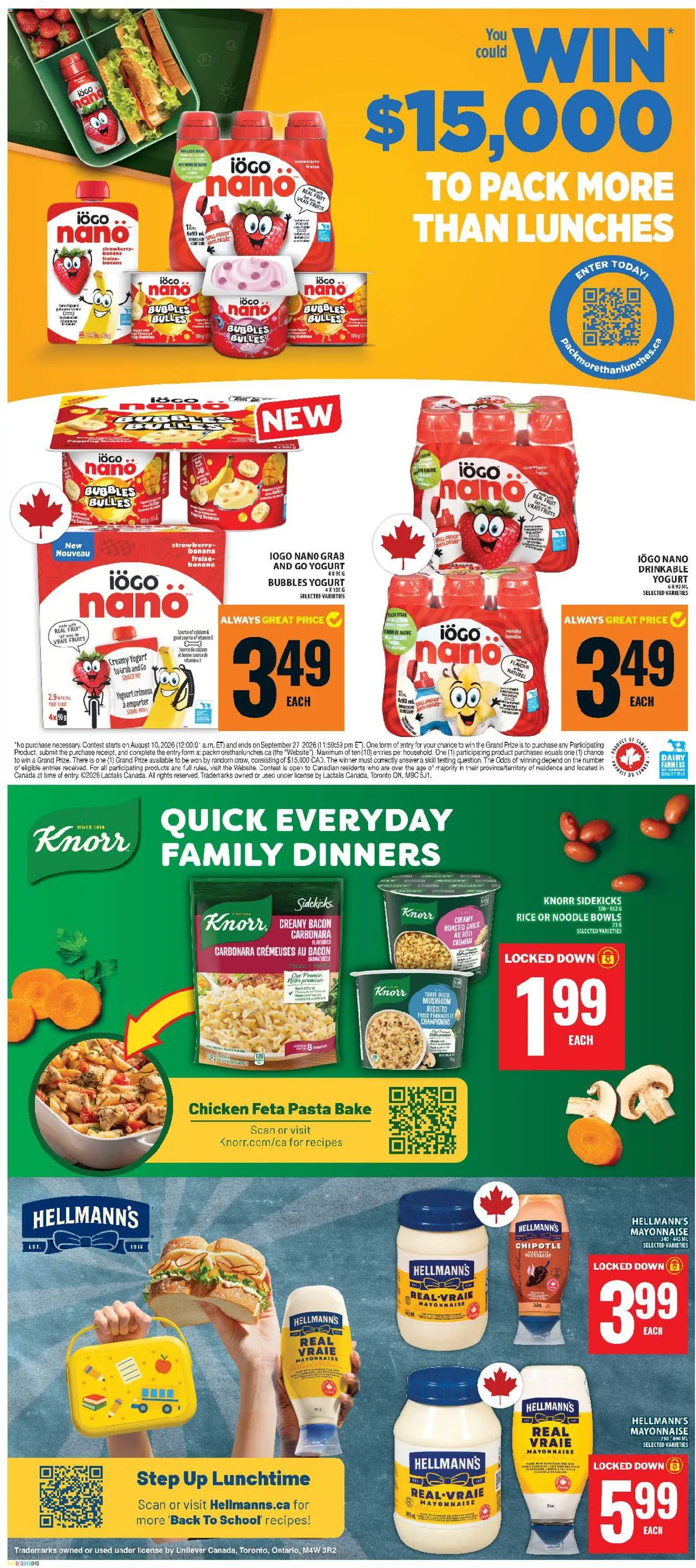 Food Basics flyer valid from Sep 3, 2026 | Page: 19 | Products: Fruit, Bacon, Mayonnaise, Yogurt
