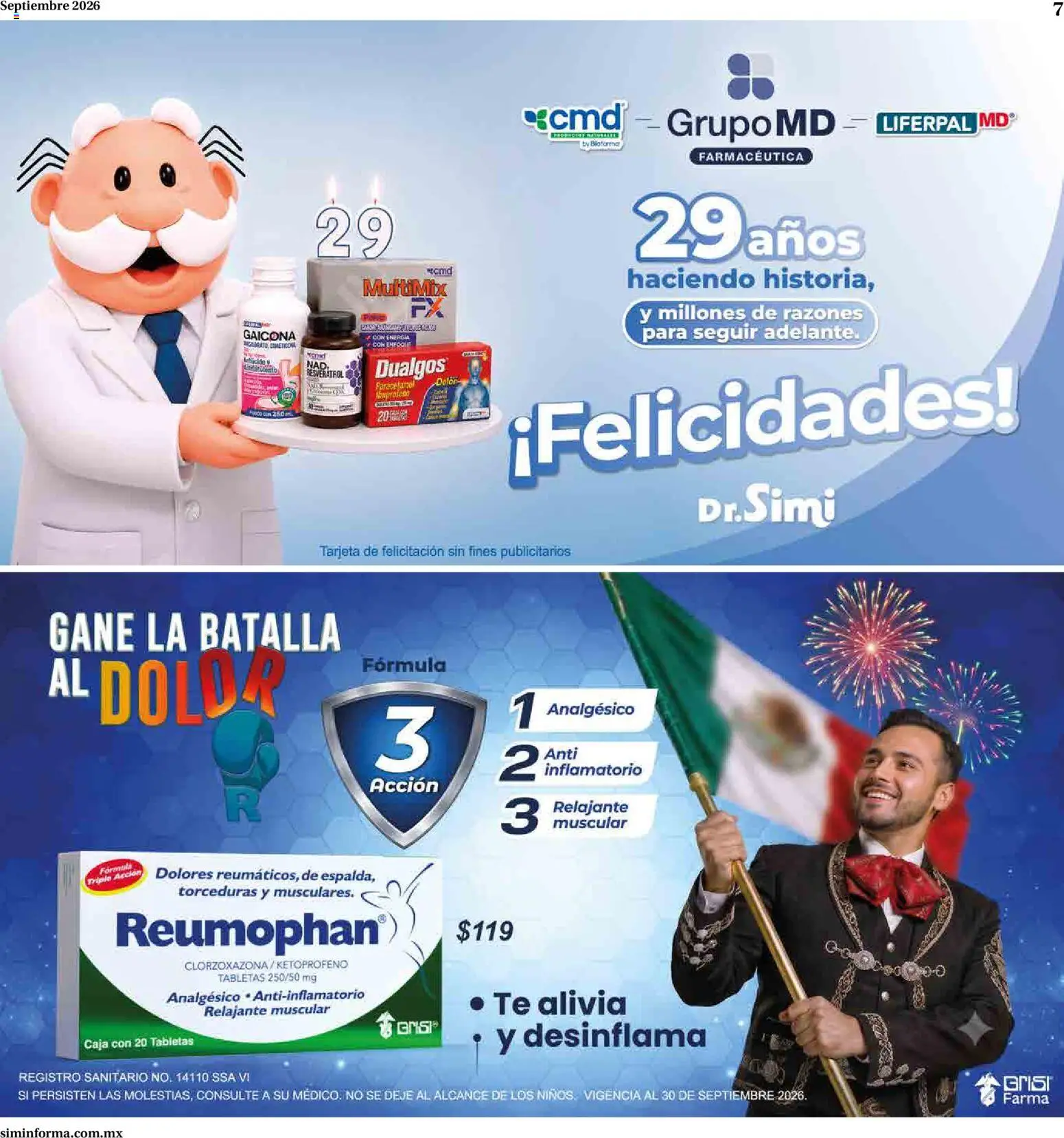 Nuevas ofertas de Farmacias Similares válidas en toda la República Mexicana desde el 01/09/2026. ¡Encuentra las mejores ofertas en Farmacias Similares catálogo! | Página: 7