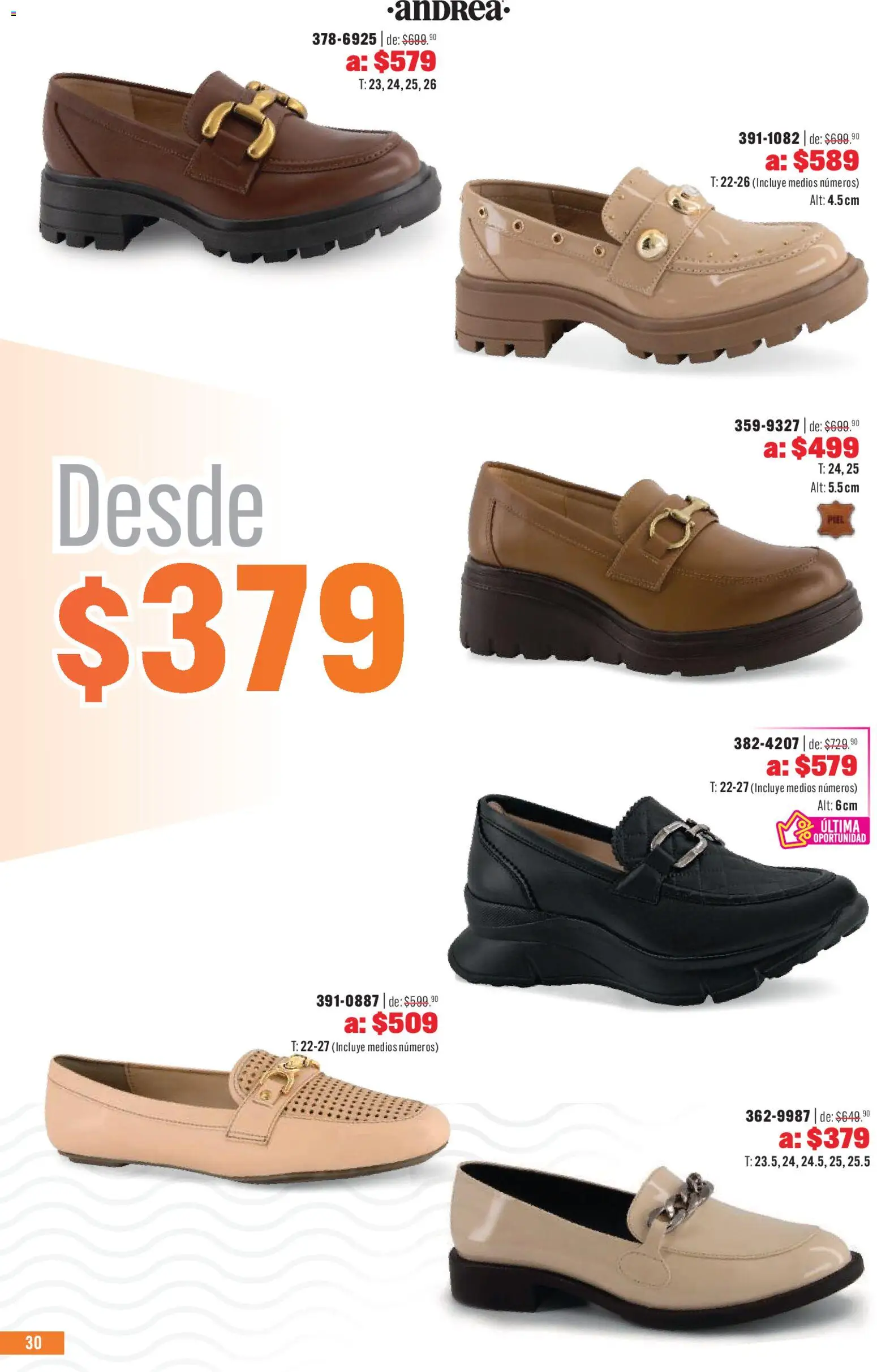 Nuevas ofertas de Andrea válidas en toda la República Mexicana desde el 03.05.2026. ¡Encuentra las mejores ofertas en Andrea catálogo Outlet! | Página: 30