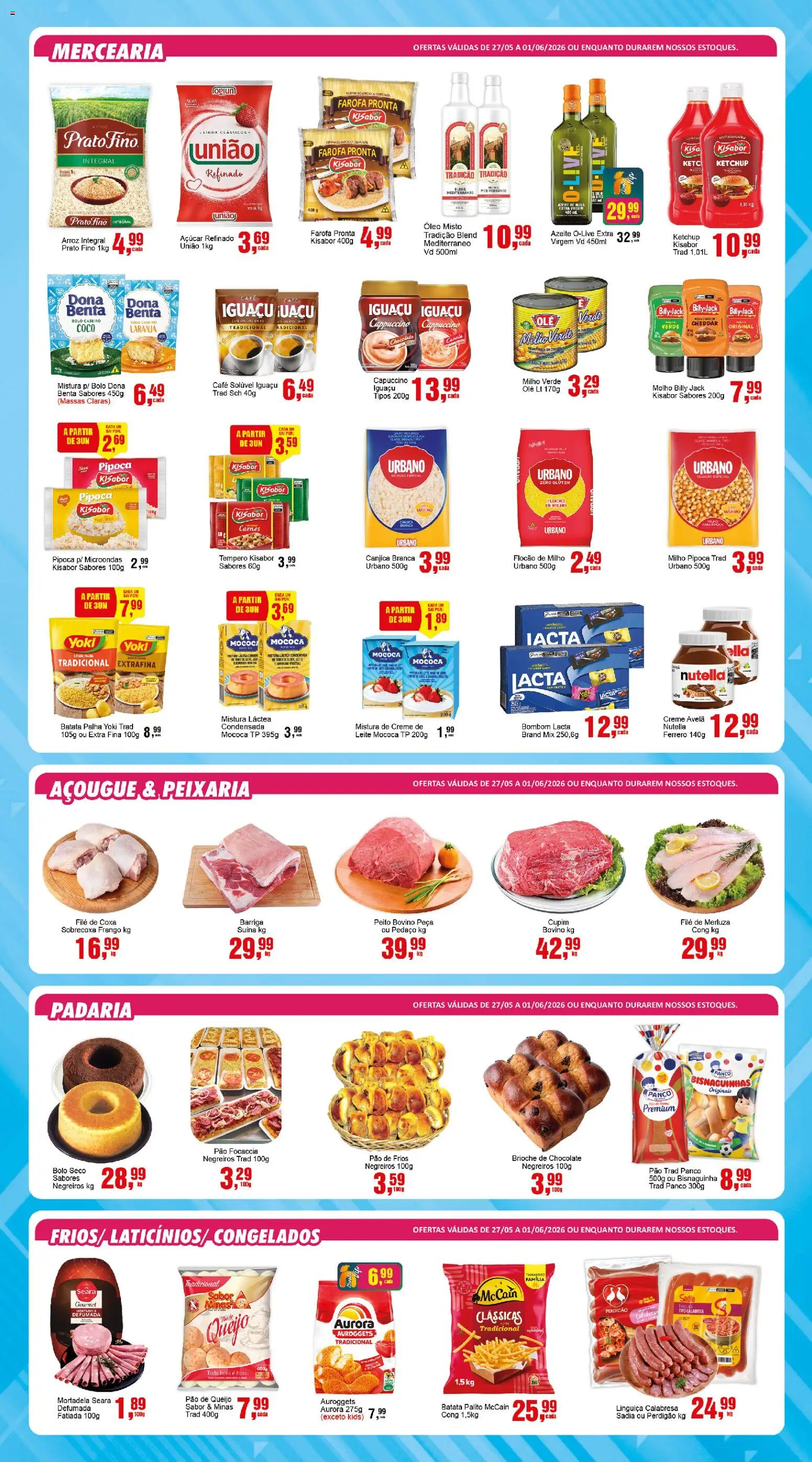 Negreiros Folheto - válido de 27.05.2026 | Página: 3 | Produtos: Bolo, Farofa, Bombom, Pipoca