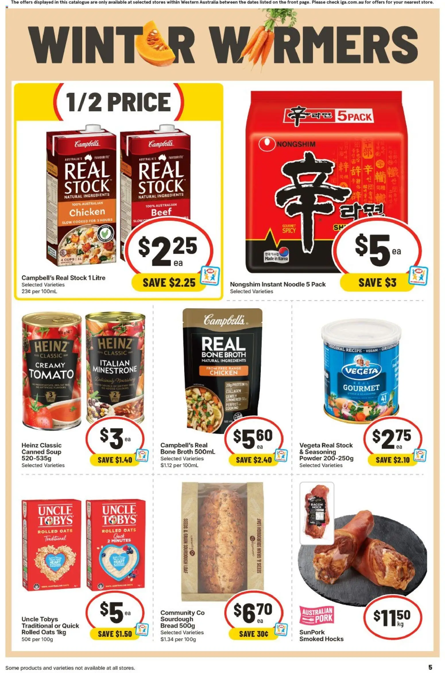 IGA catalogue - valid from 03.06.2026 | Page: 5 | Products: Cups, Powder, Bacon, Beef