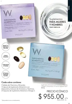 Vista previa de Oriflame campaña 13 2026, nuevo folleto de la tienda, válido en México a partir del 12/09/2026 | Página: 23 | Productos: Cápsulas, Omega 3, Caja, Sobre